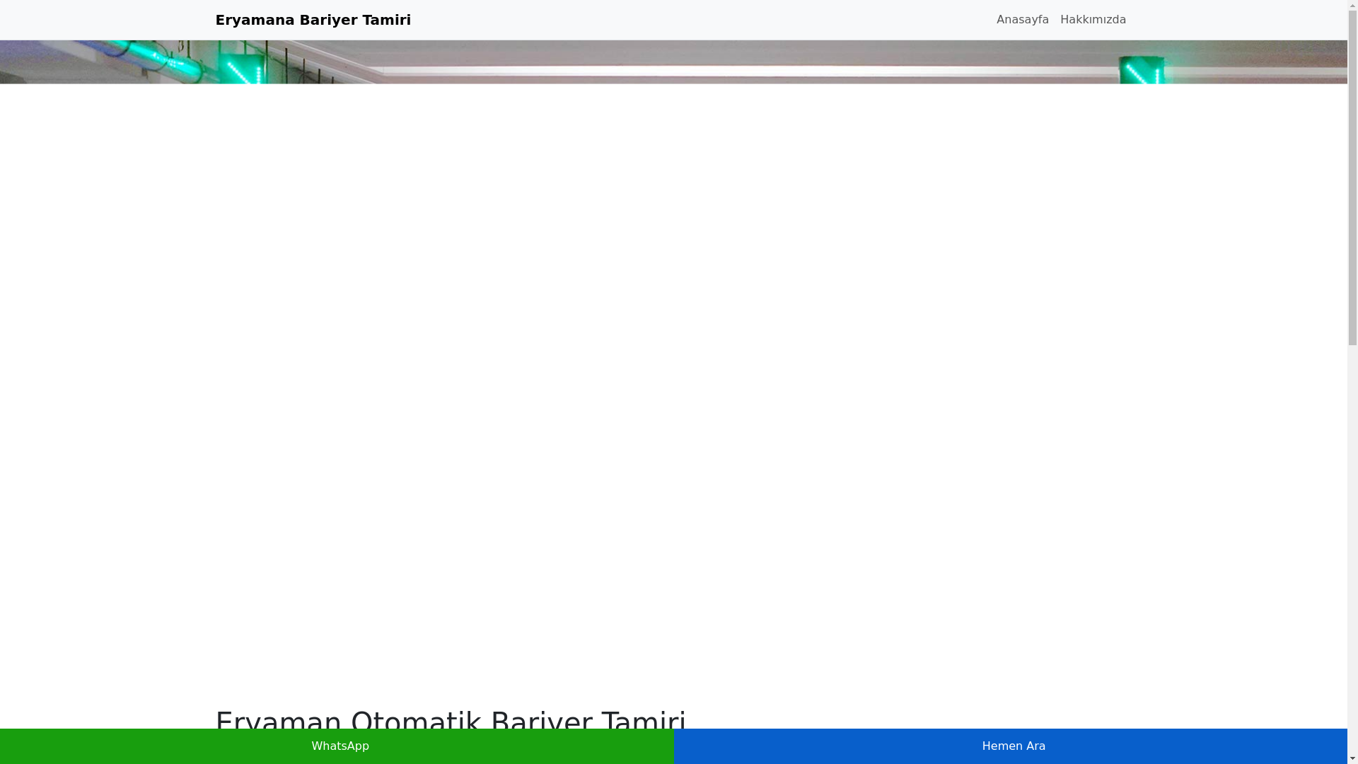 website screenshot of https://eryamanbariyertamiri.com.tr/