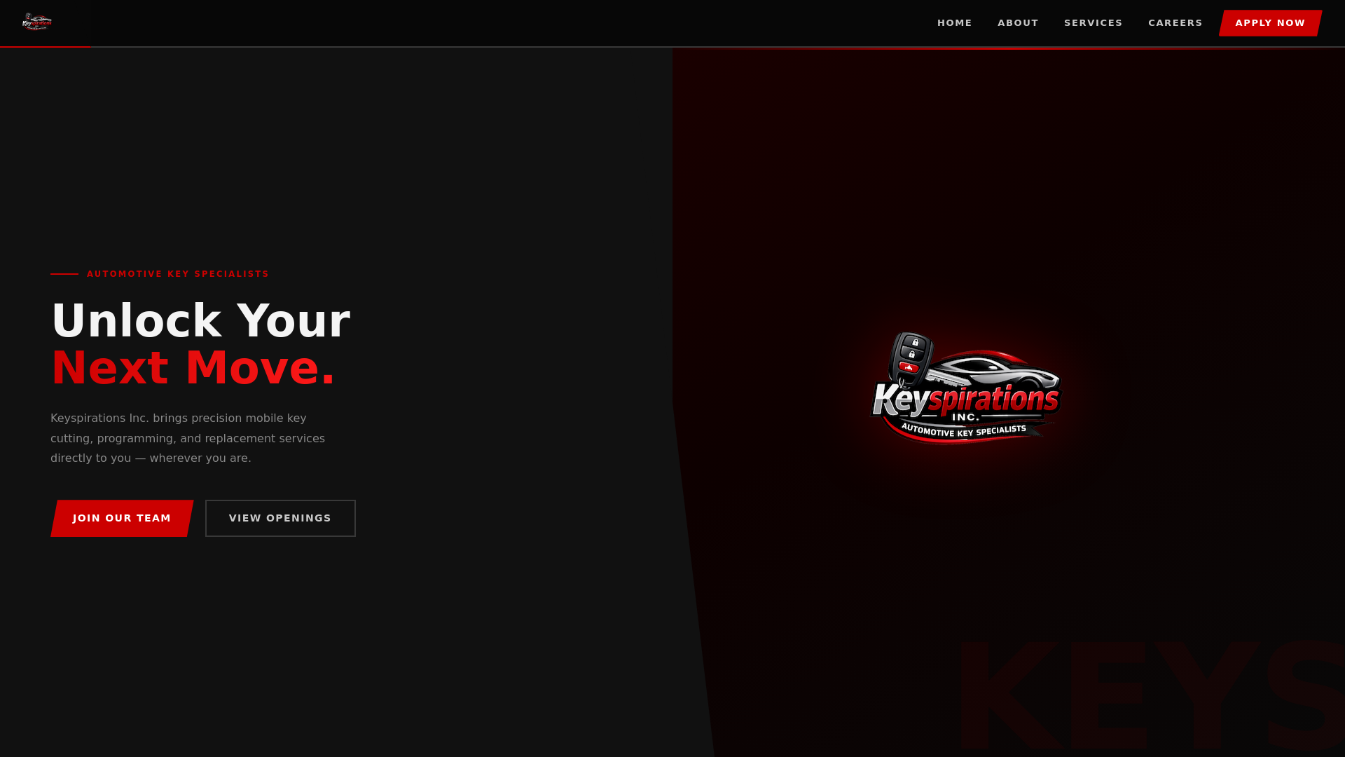 website screenshot of https://keyspirationsinc.com/