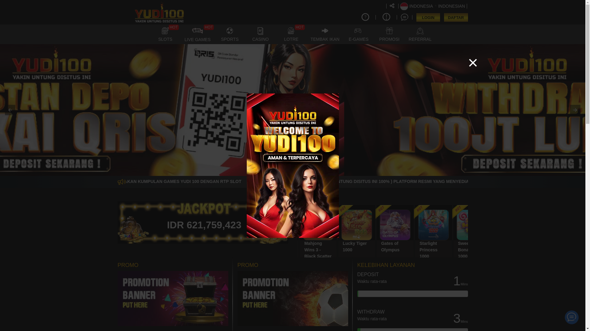 website screenshot of https://yudi100cuan.com/