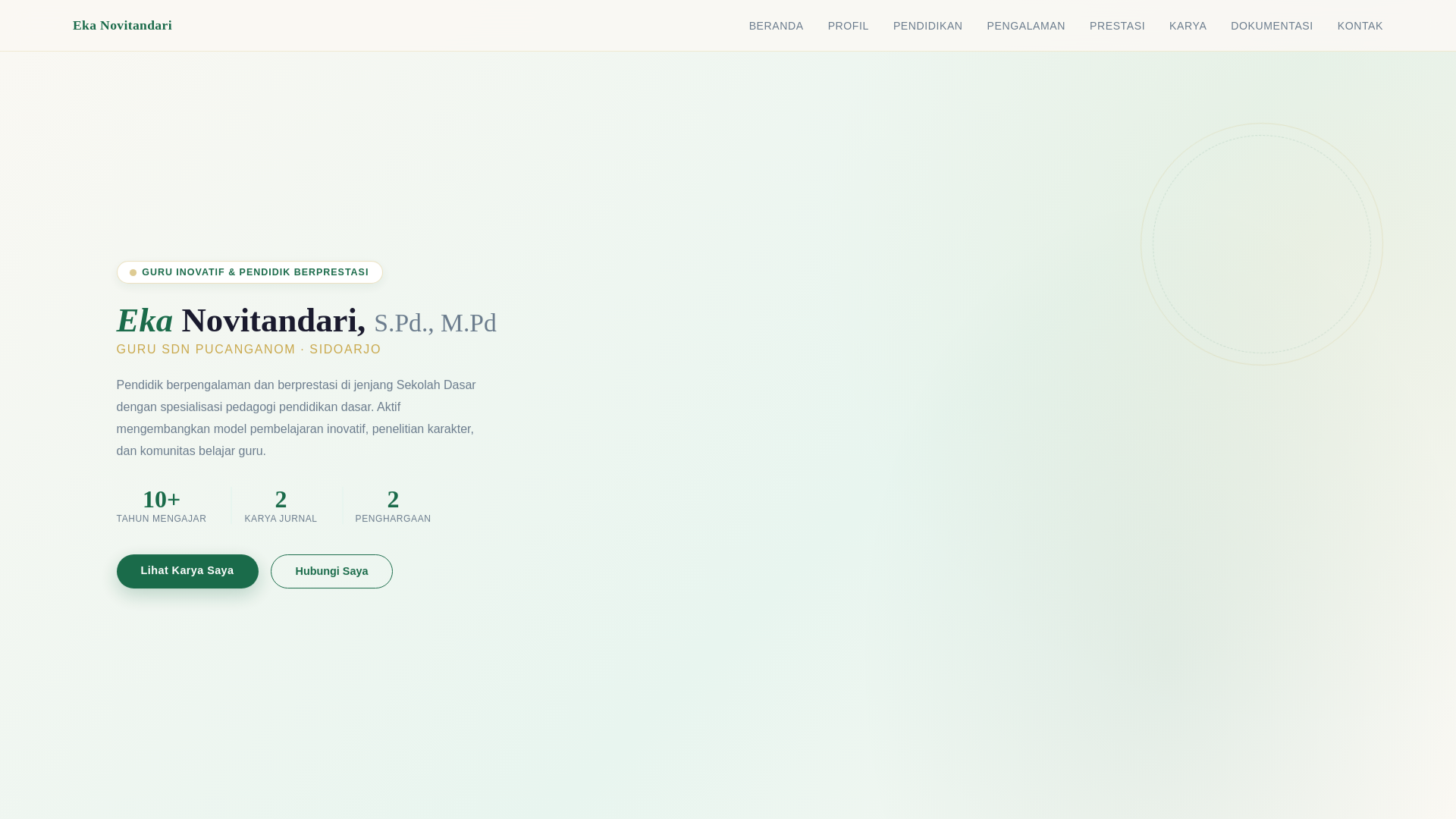 website screenshot of https://eka-portofoliodigital.pages.dev/