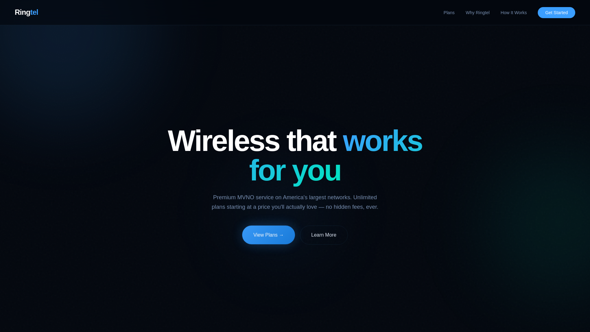 website screenshot of https://ringtelmobile.com/