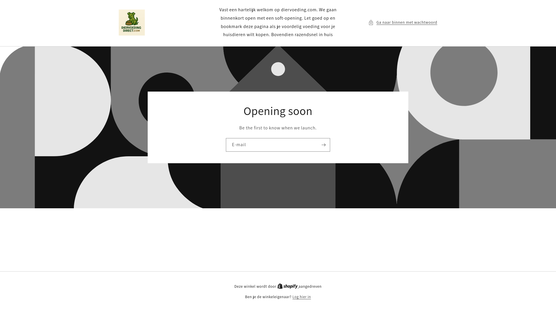 website screenshot of https://diervoedingdirect.com/