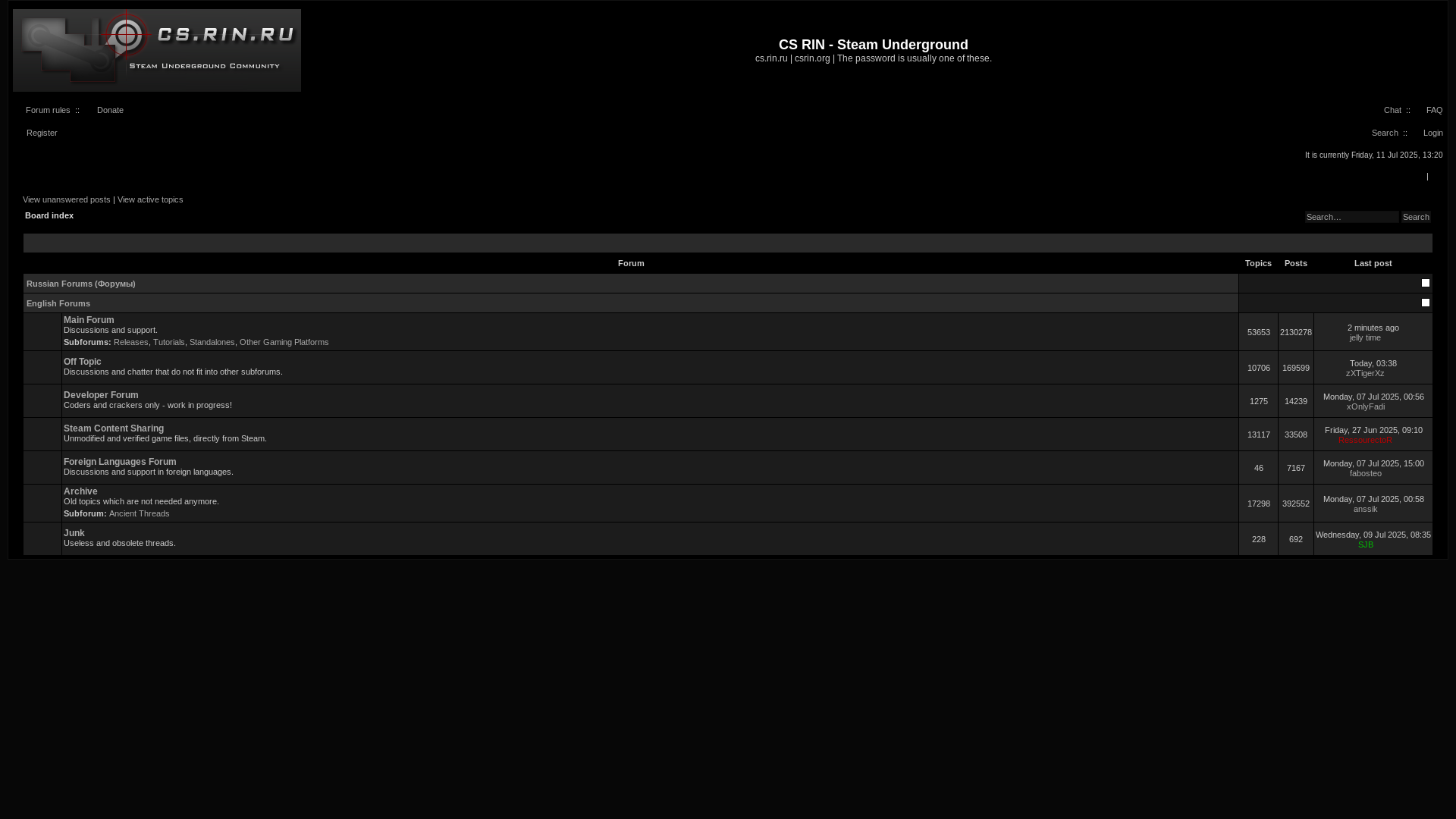 website screenshot of https://cs.rin.ru/forum/index.php