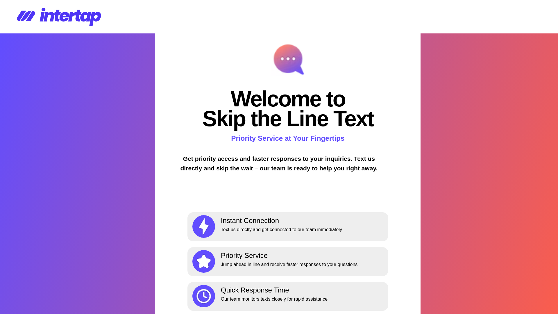 website screenshot of https://fastpasstext.com/