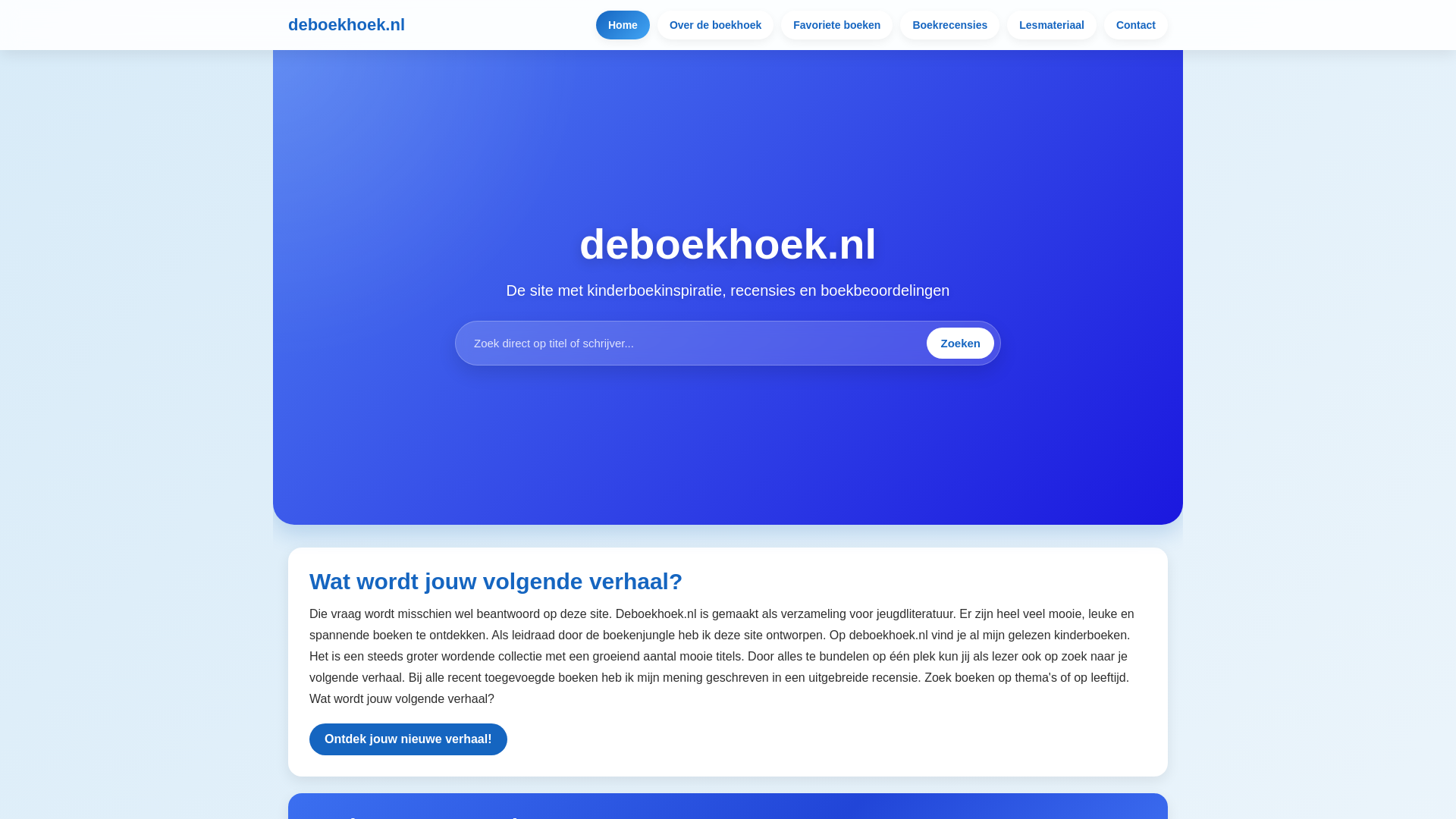 website screenshot of https://deboekhoek.nl/