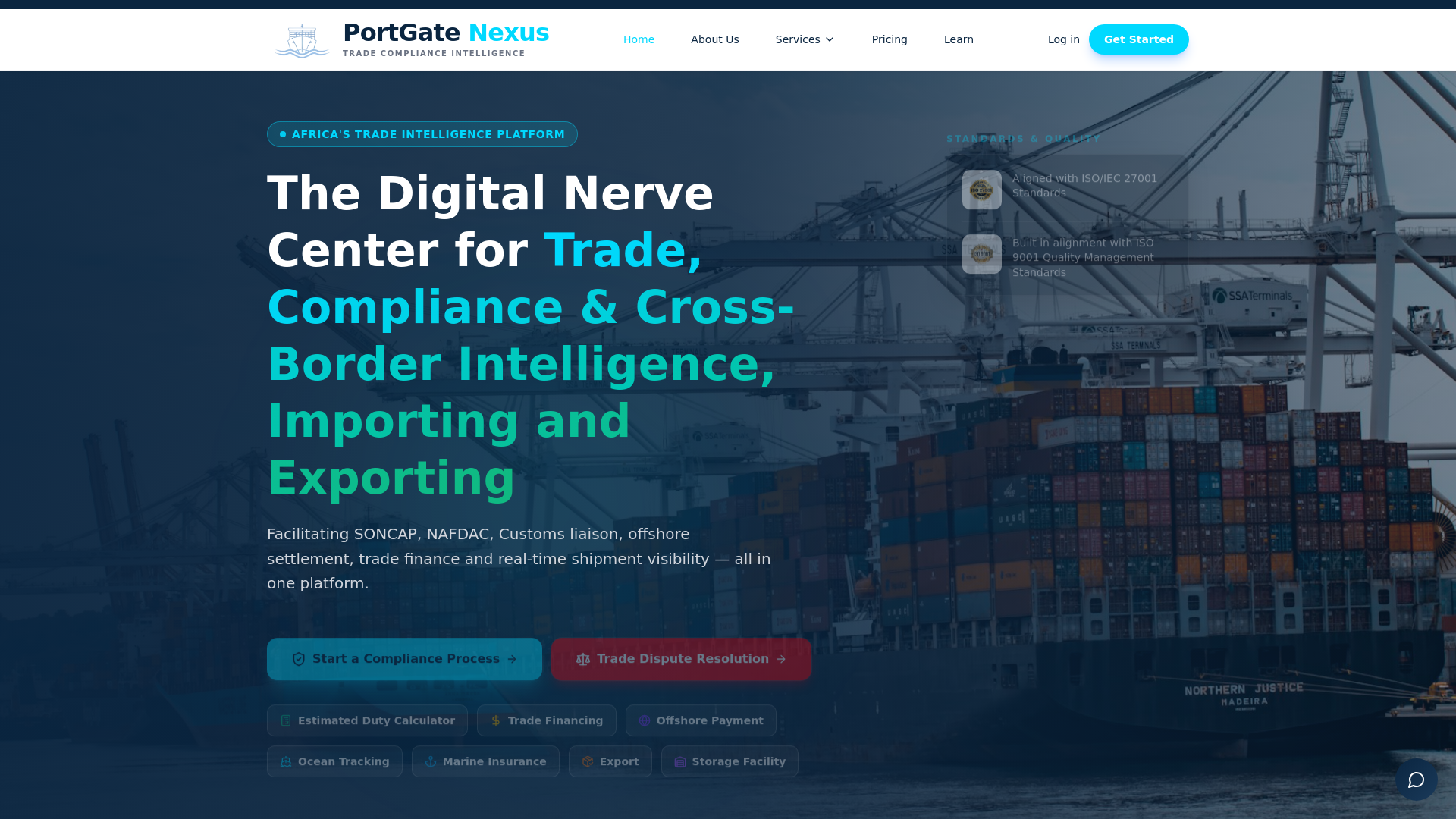 website screenshot of https://portgatenexus.pages.dev/