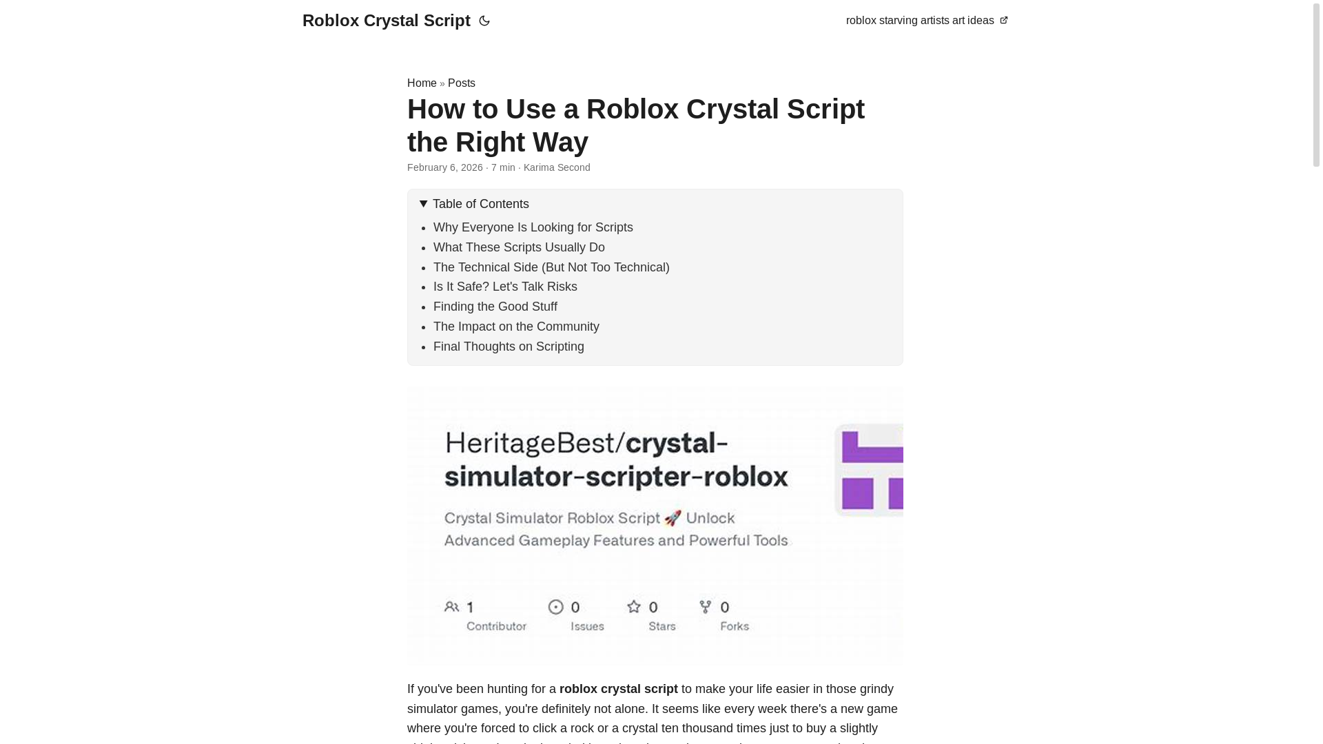 website screenshot of https://roblox-crystal-script.pages.dev/