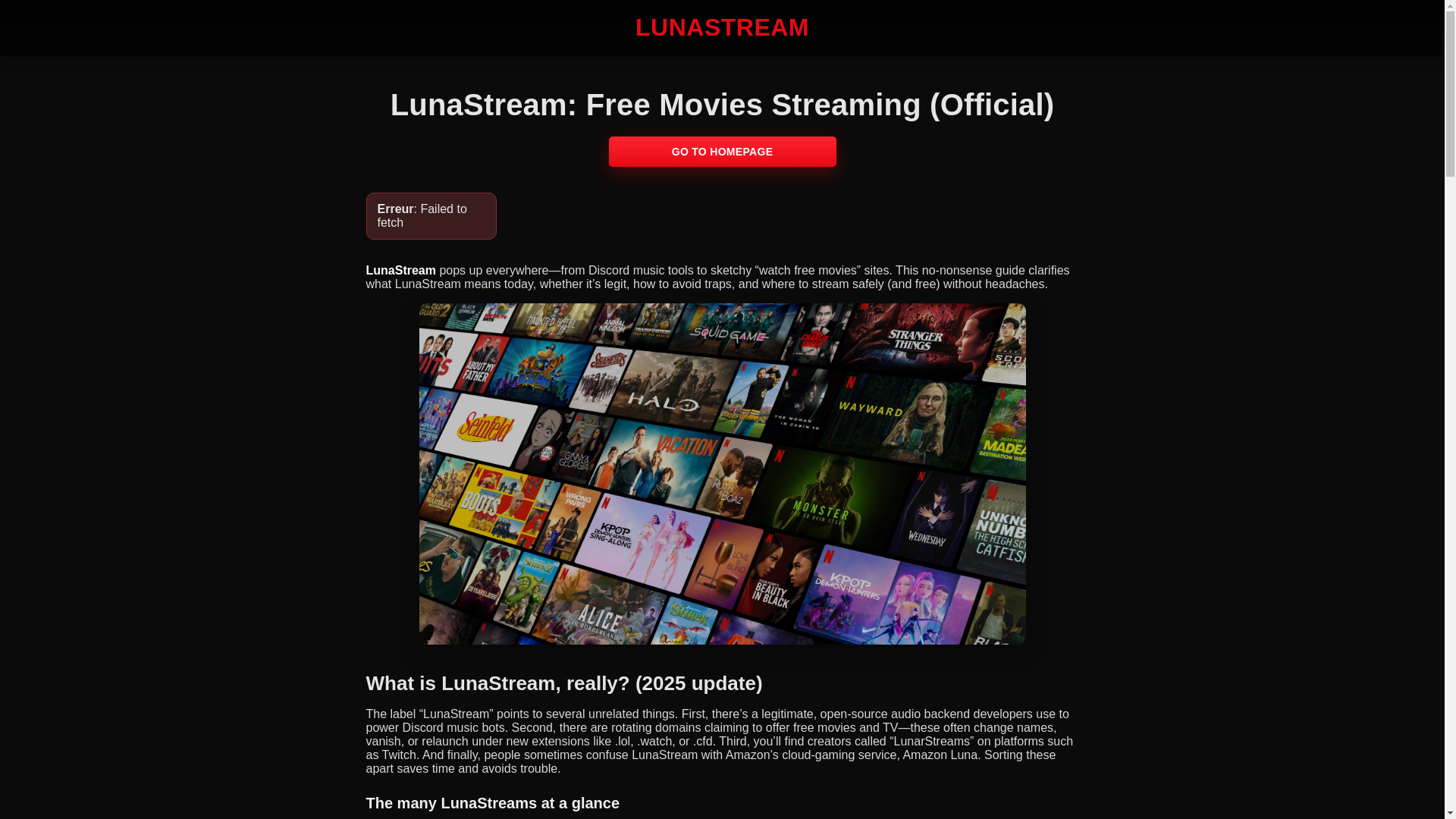 website screenshot of https://lunastream.fit/