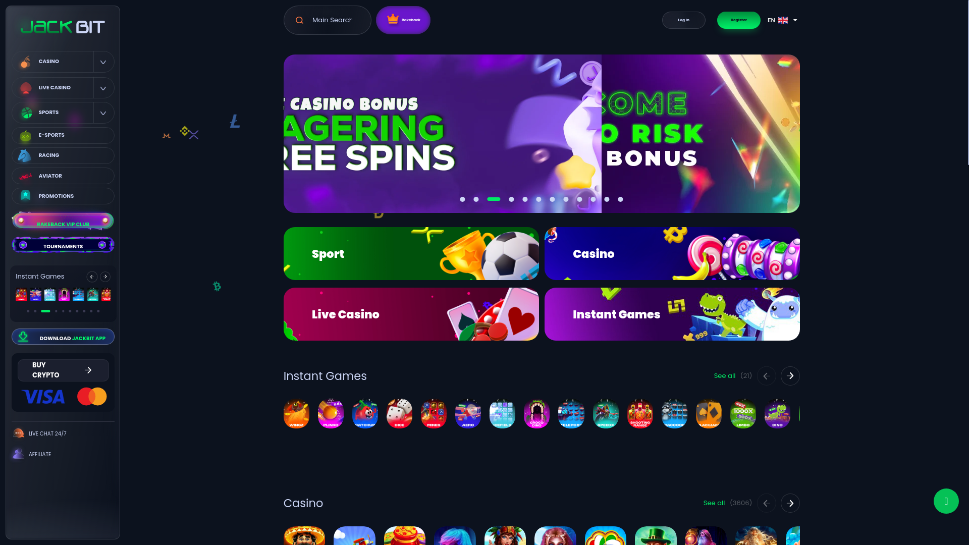 website screenshot of https://jackbit152.com/en