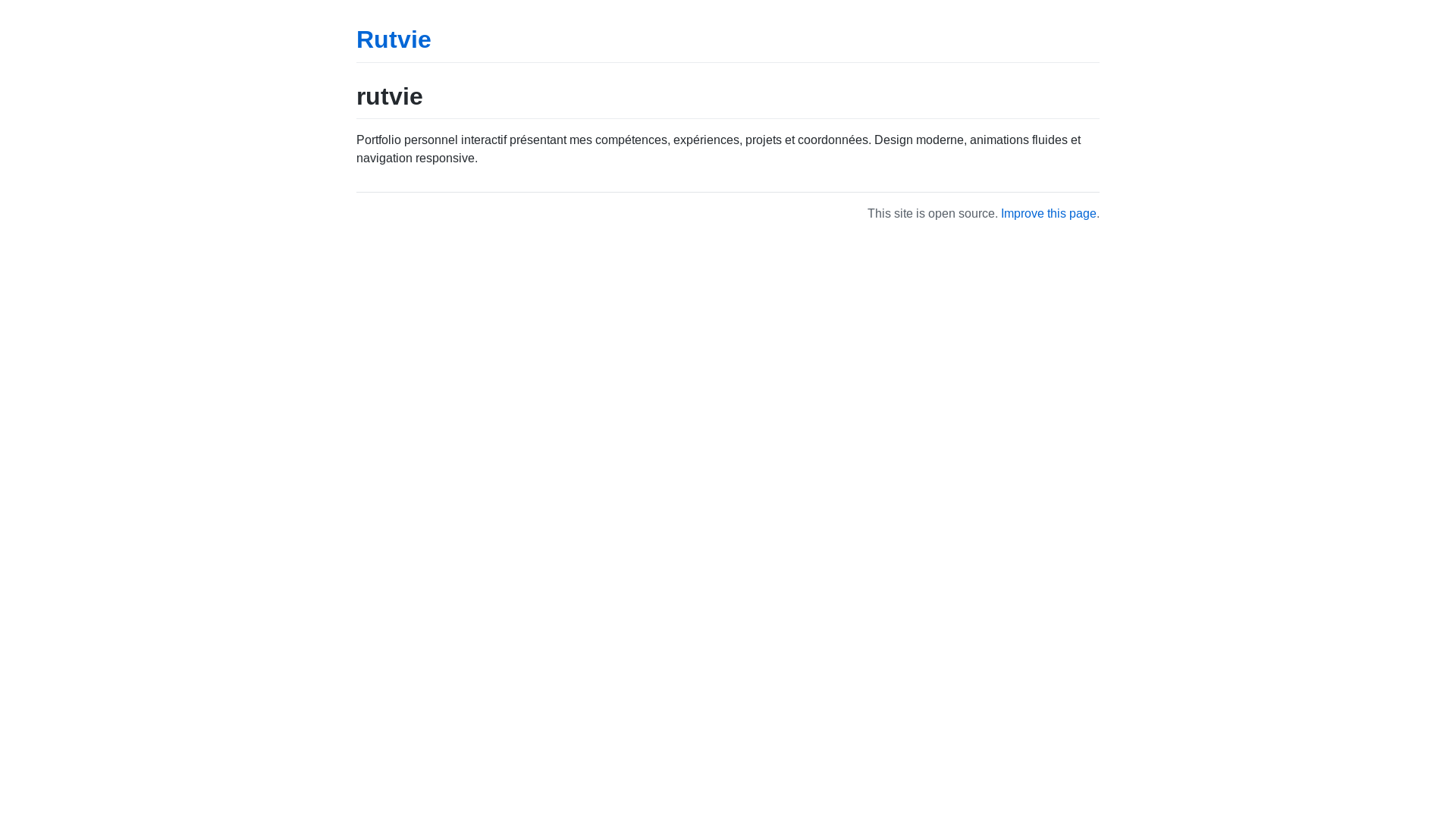 website screenshot of https://rutvie.fr/