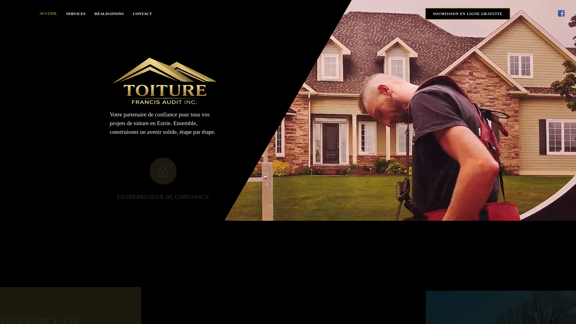 website screenshot of https://toiturefrancisaudit.com/