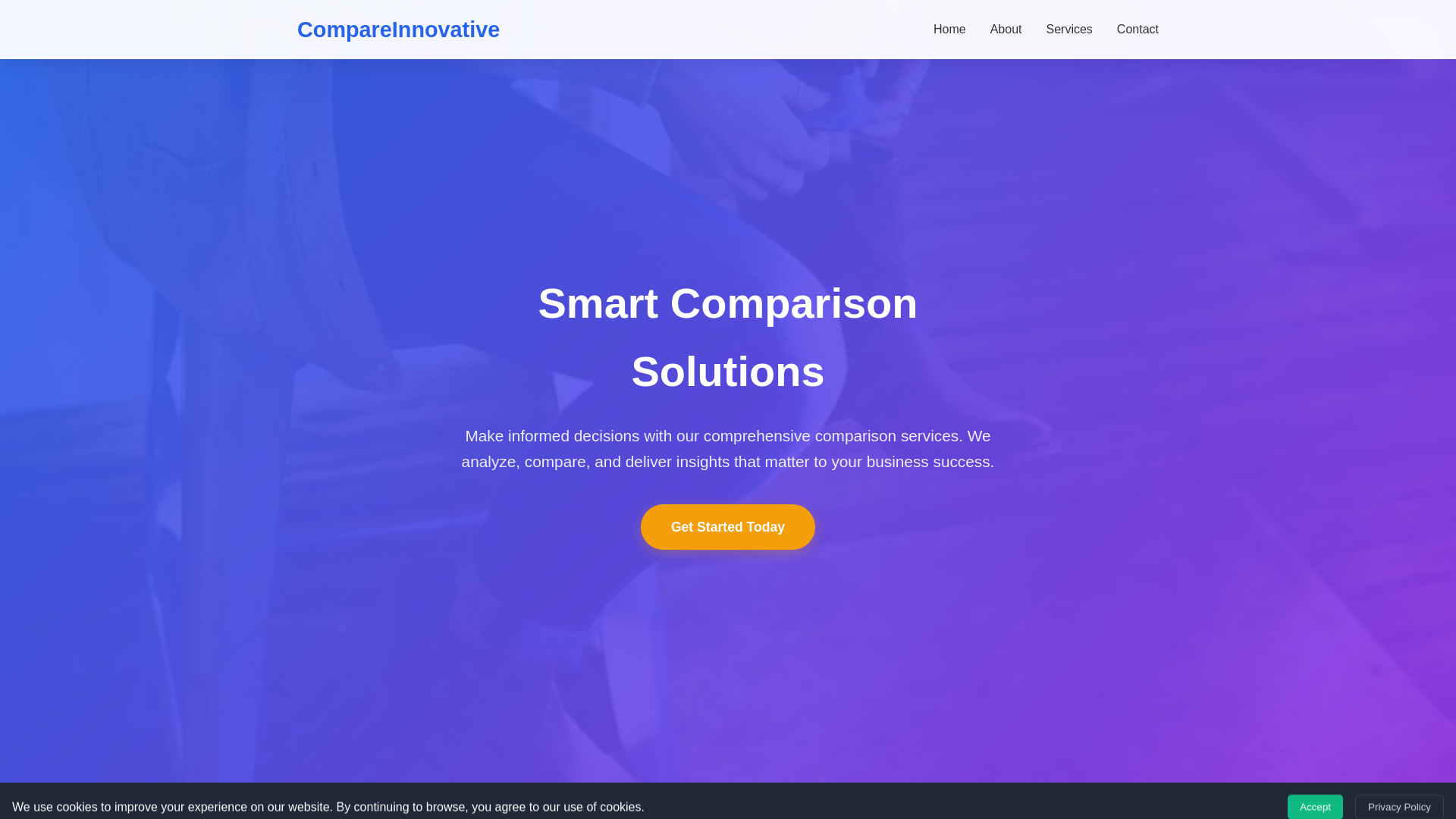 website screenshot of https://compareinnovative.digital/
