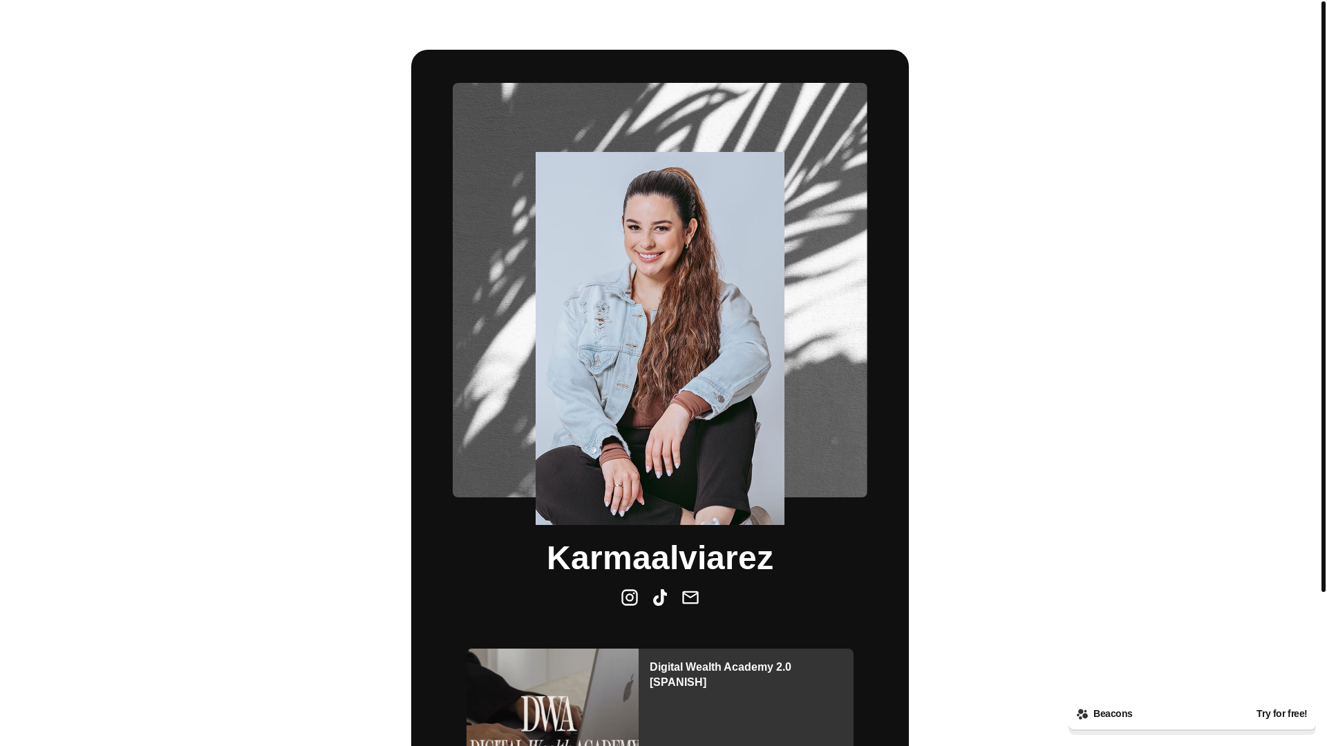 website screenshot of https://karmaalviarez.com/