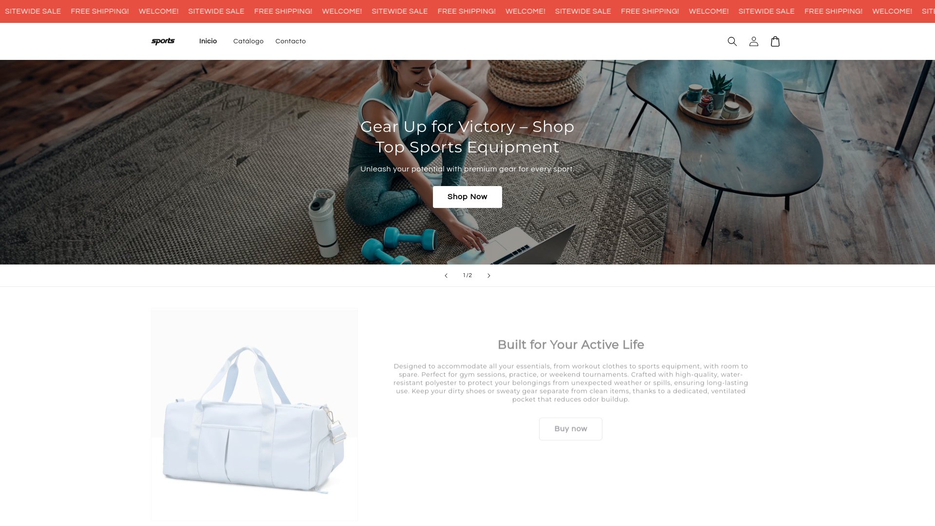 website screenshot of https://bargainselect.store/