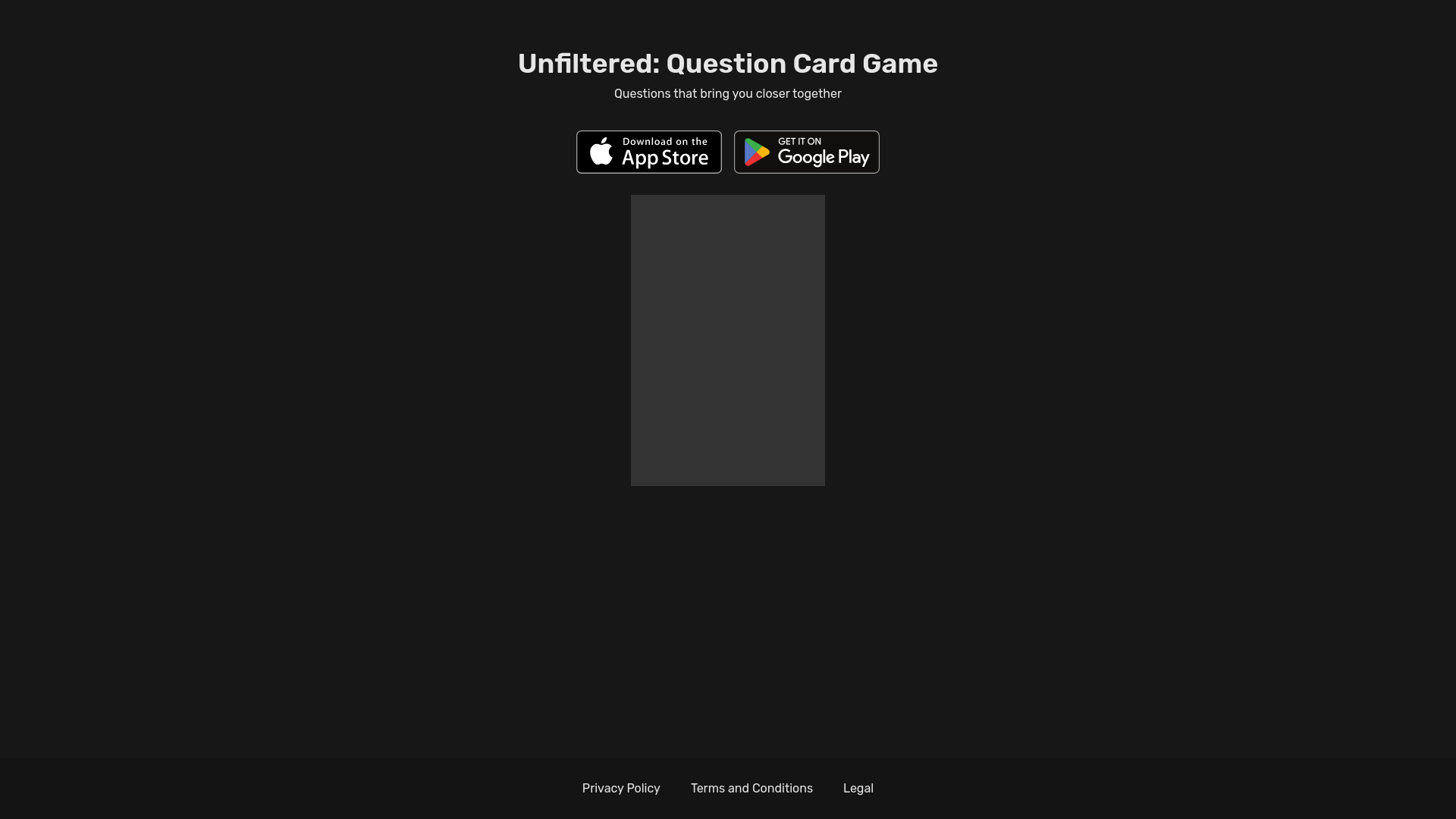 website screenshot of https://unfilteredquestions.pages.dev/