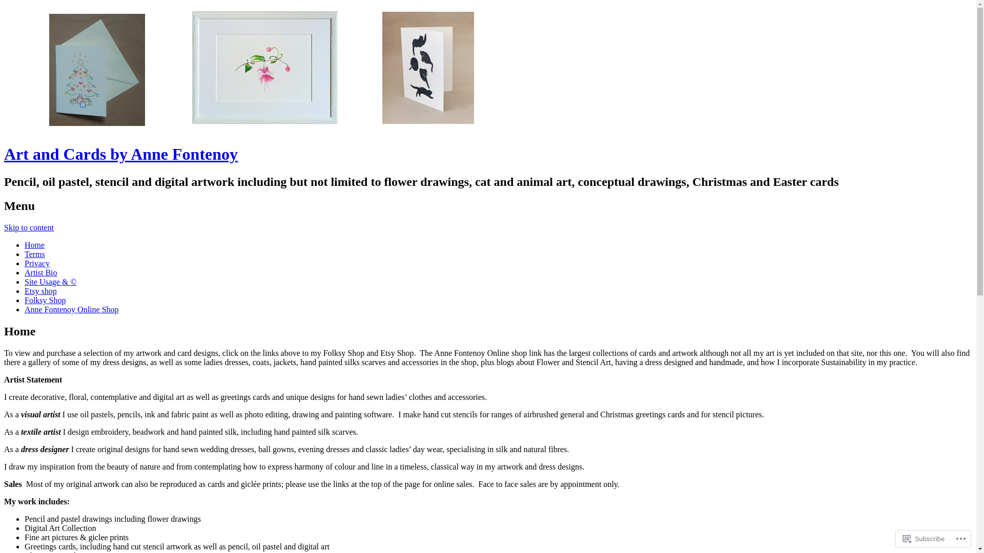 website screenshot of https://annesartanddesign.uk/