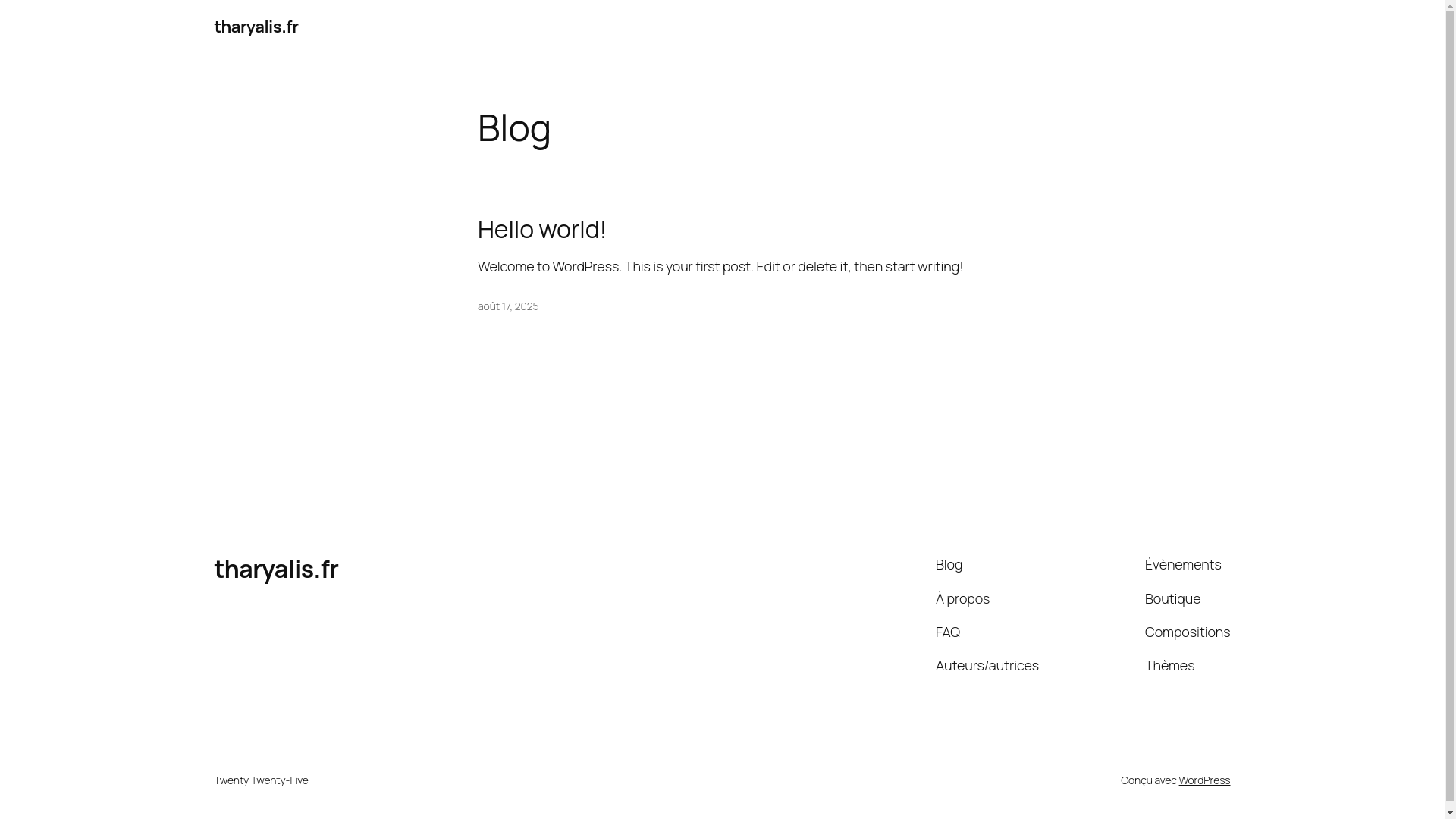 website screenshot of https://tharyalis.fr/