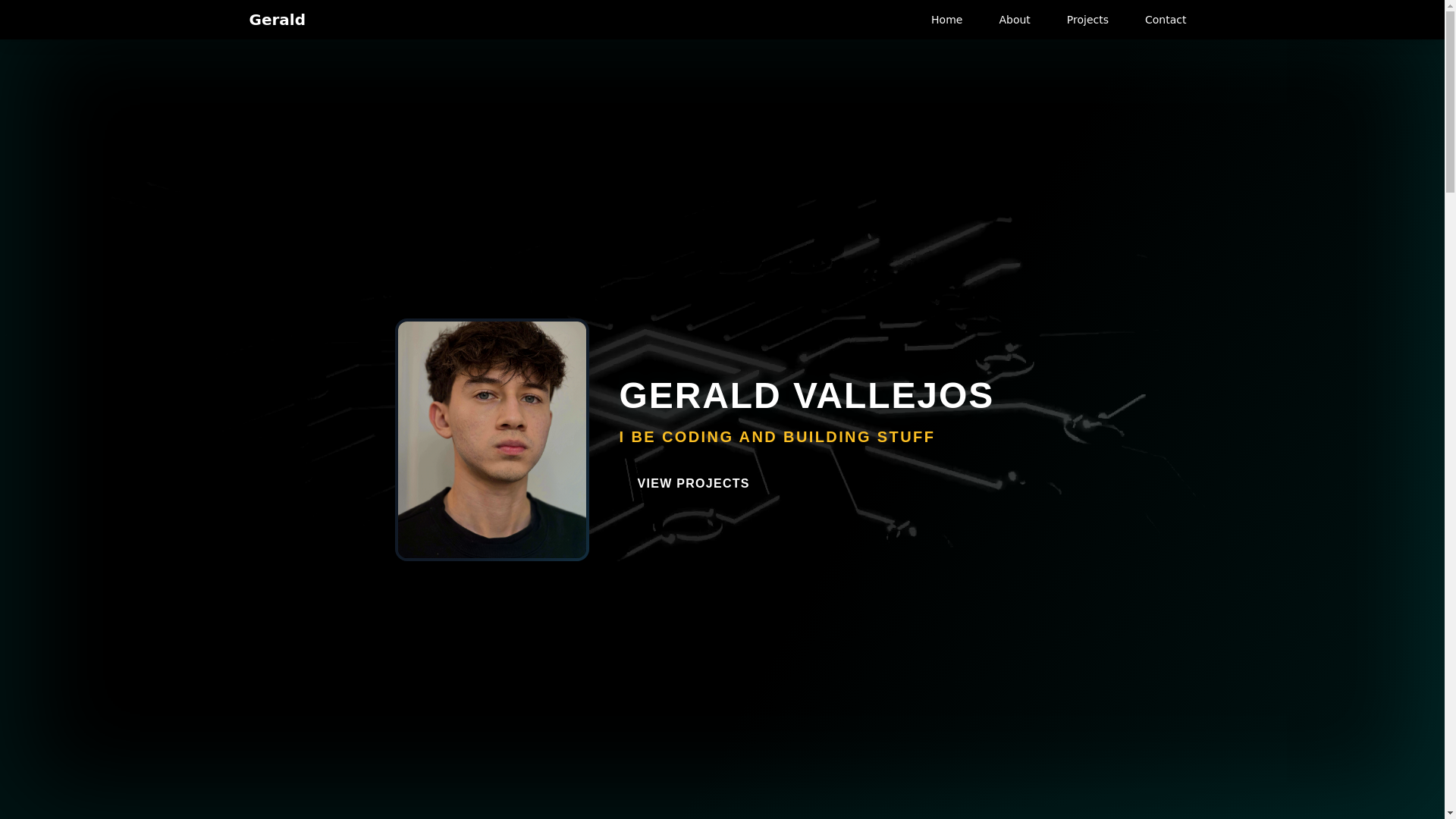 website screenshot of https://geraldvallejos.dev/