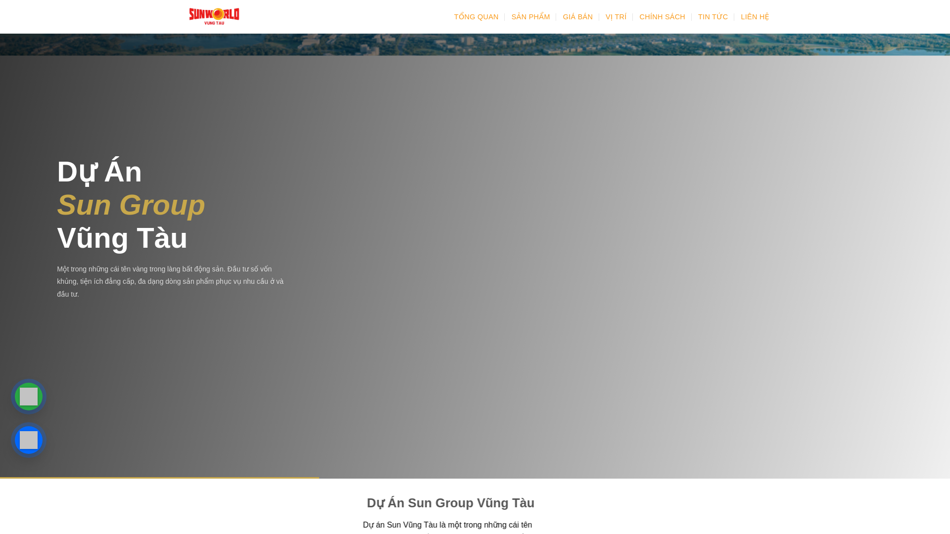 website screenshot of https://sunworldblancacityvungtau.com/