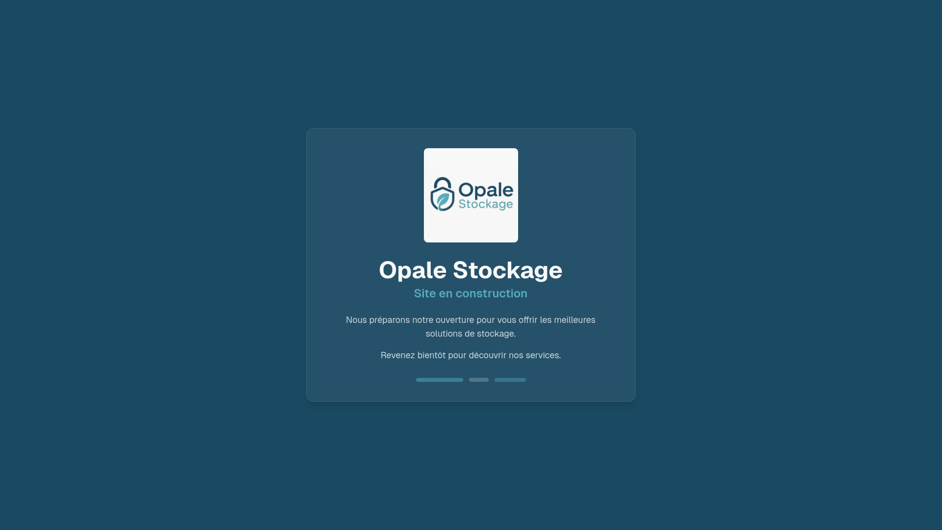 website screenshot of https://opalestockage.fr/