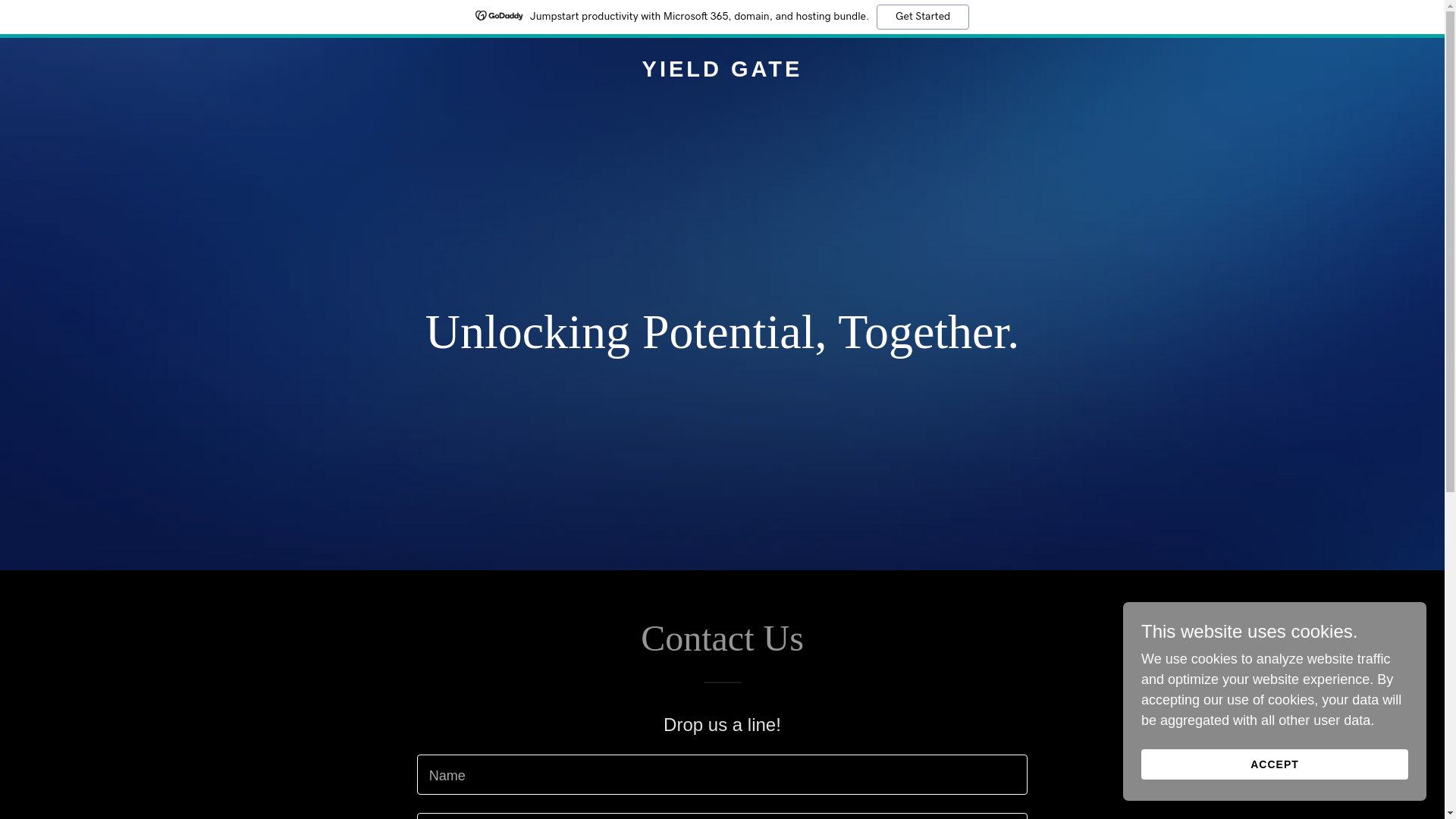 website screenshot of https://yieldgate.org/