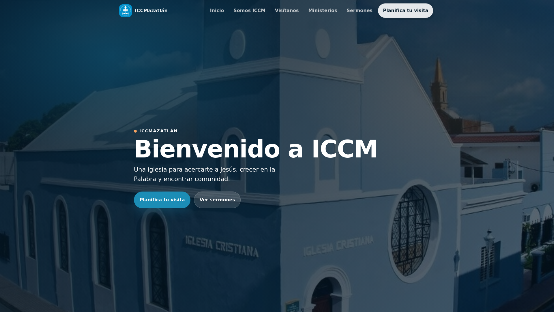 website screenshot of https://iglesiamazatlan.com