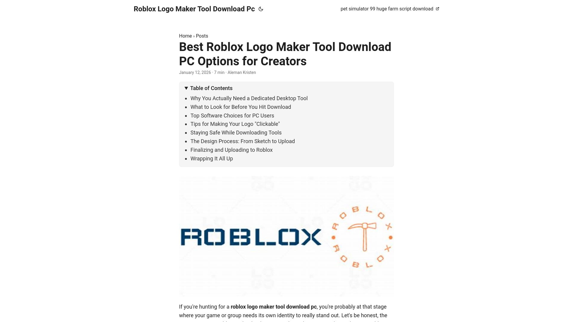 website screenshot of https://robloxlogomakertooldownloadpc.pages.dev/