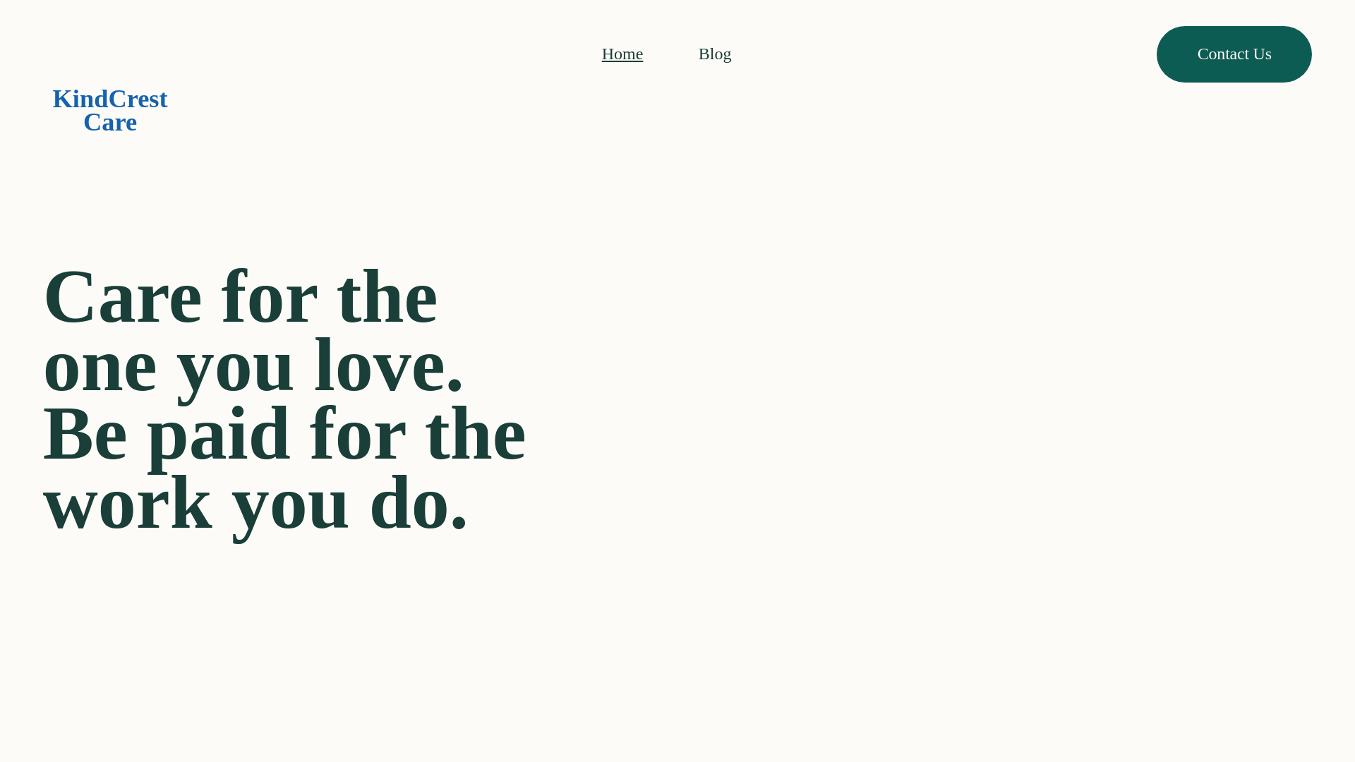 website screenshot of https://kindcrestcare.com