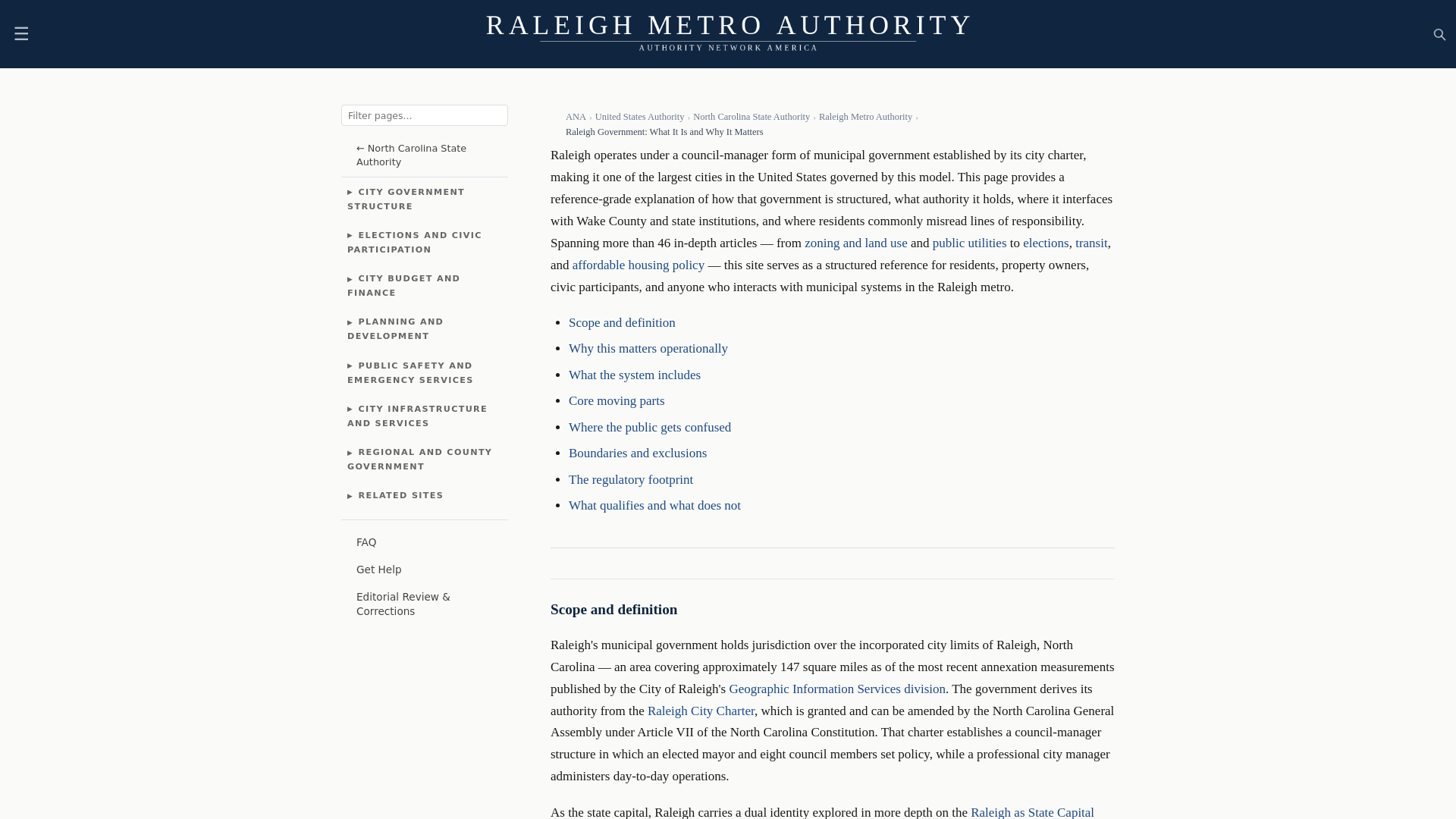 website screenshot of https://raleighmetroauthority.com