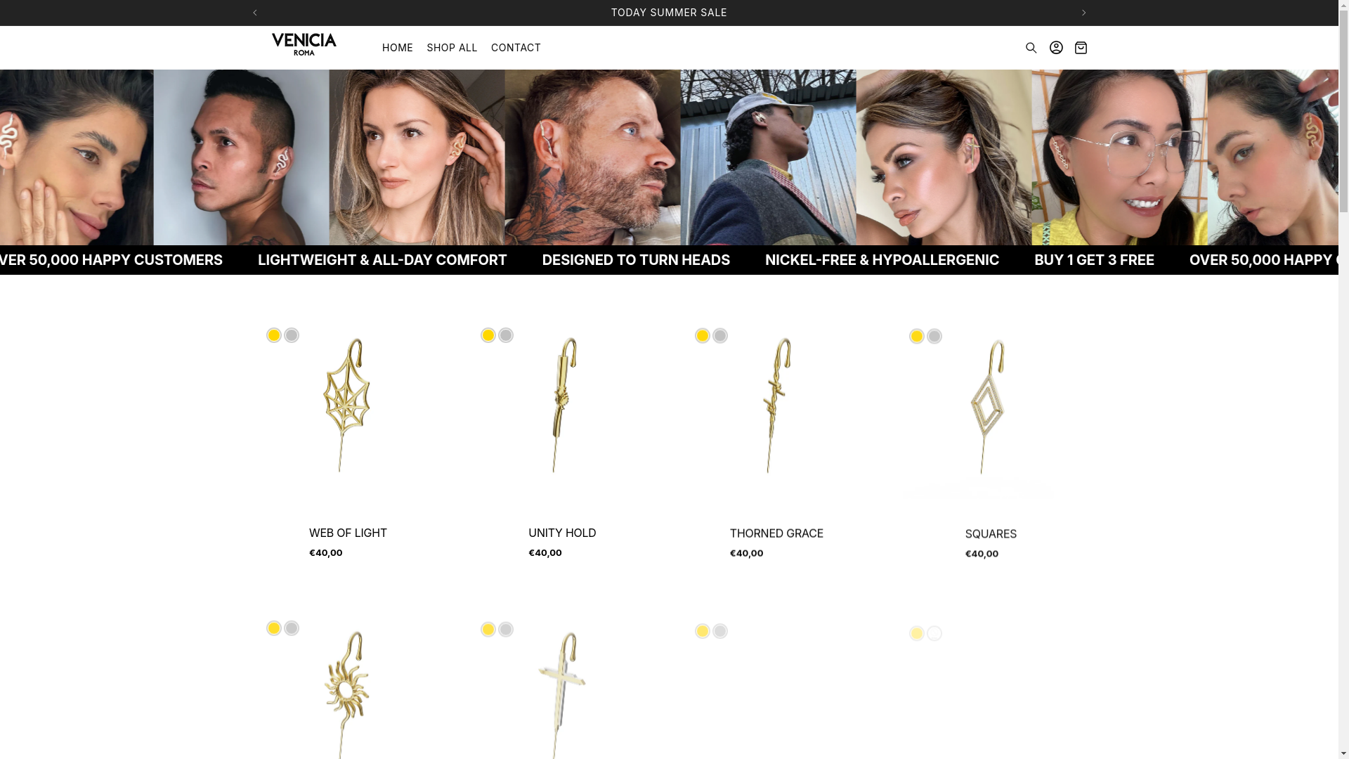 website screenshot of https://veniciaroma.com/