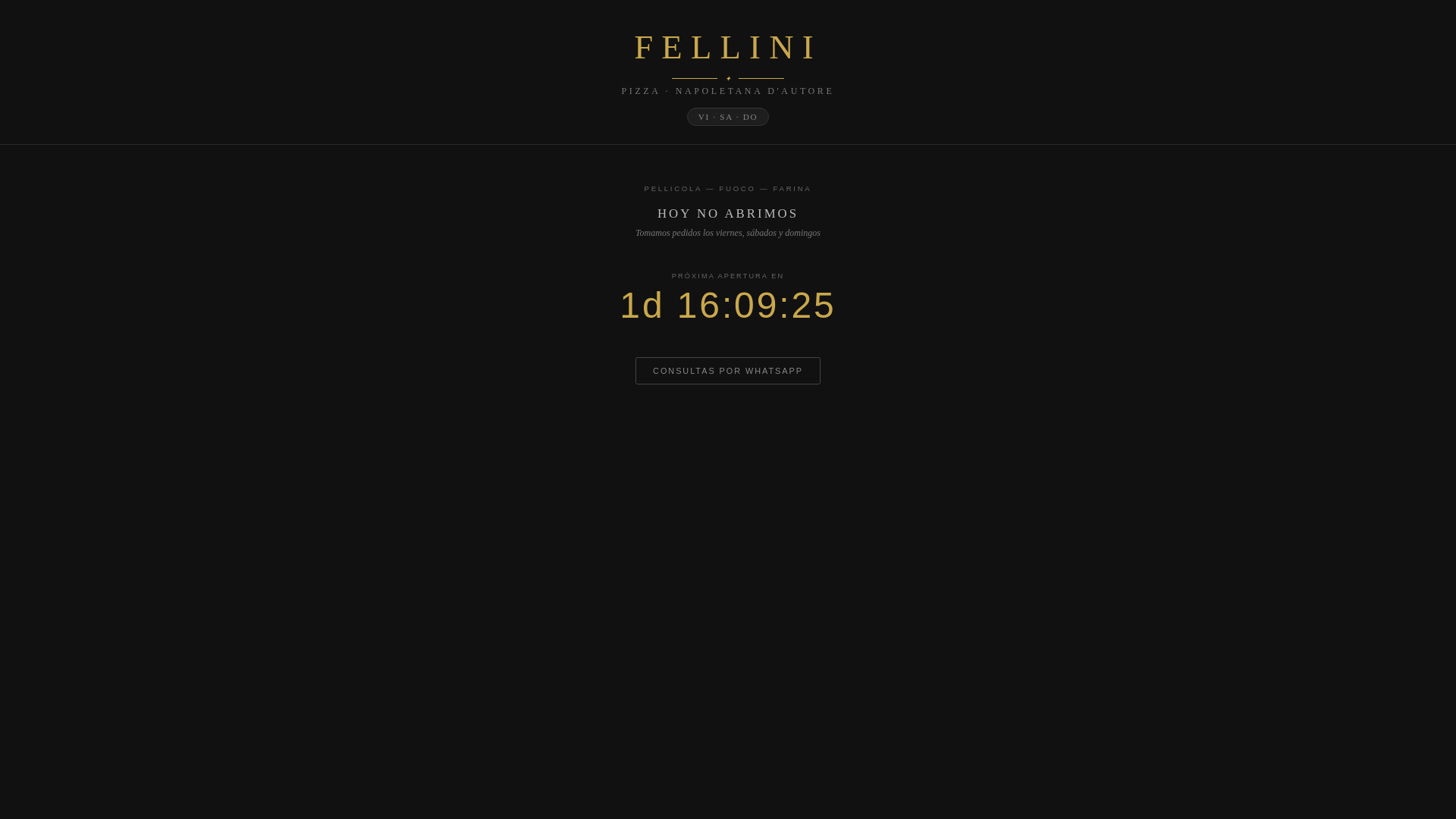 website screenshot of https://pizza-fellini.com/