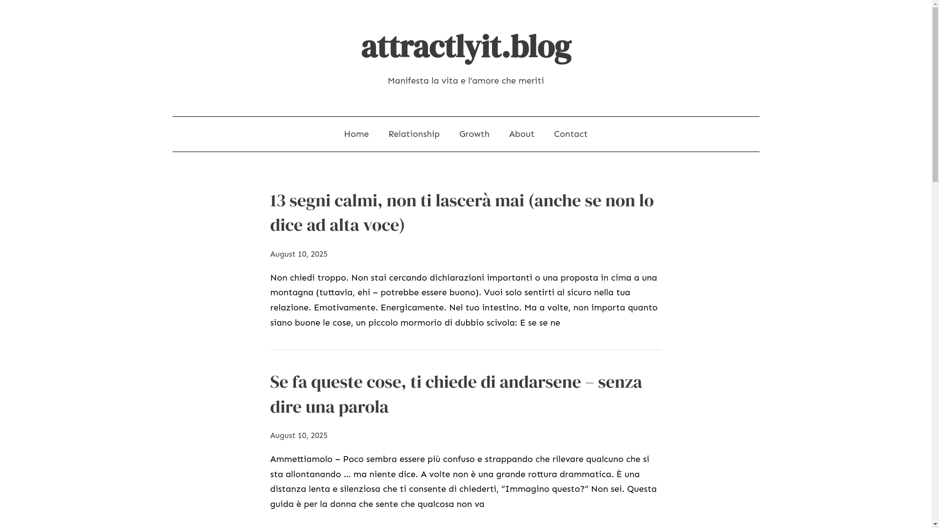 website screenshot of https://attractlyit.blog/