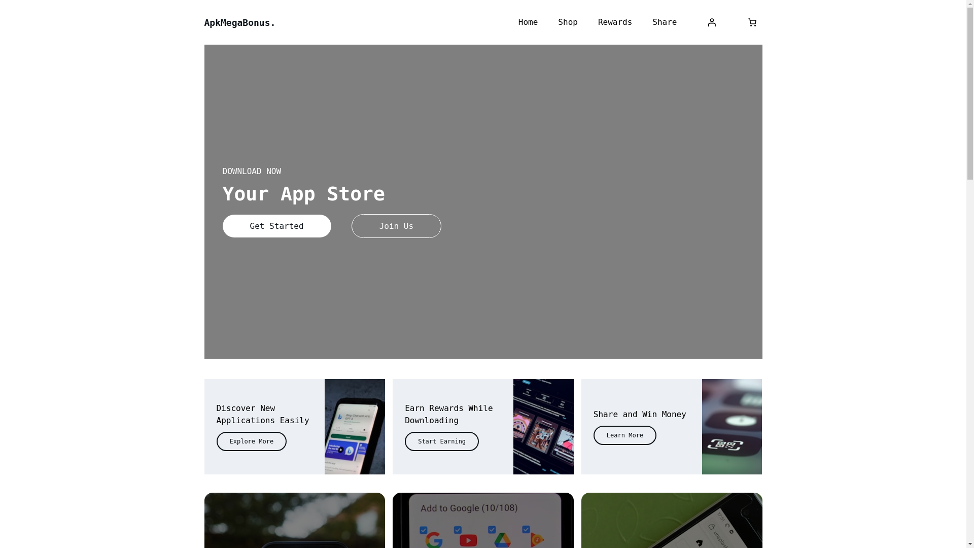 website screenshot of https://apkmegabonus.xyz/