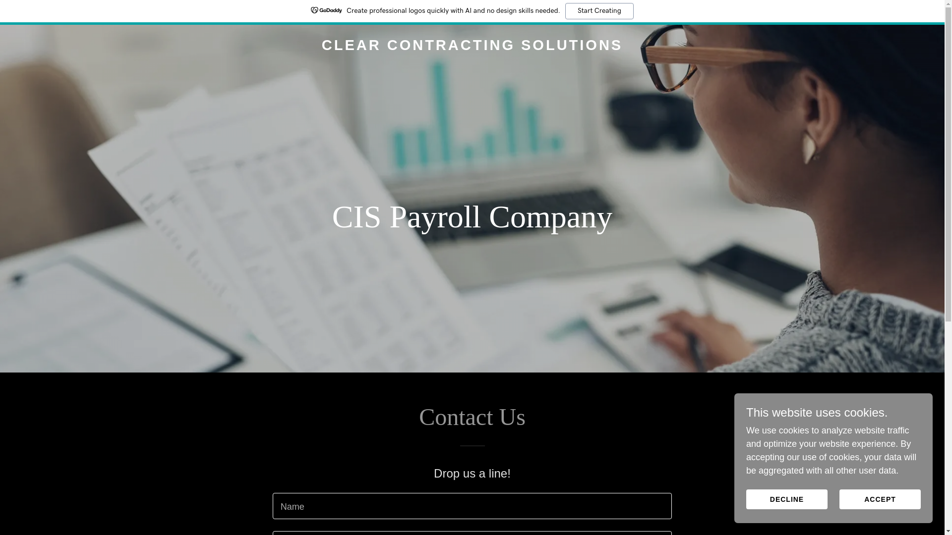 website screenshot of https://clearcontractingsolutions.com/