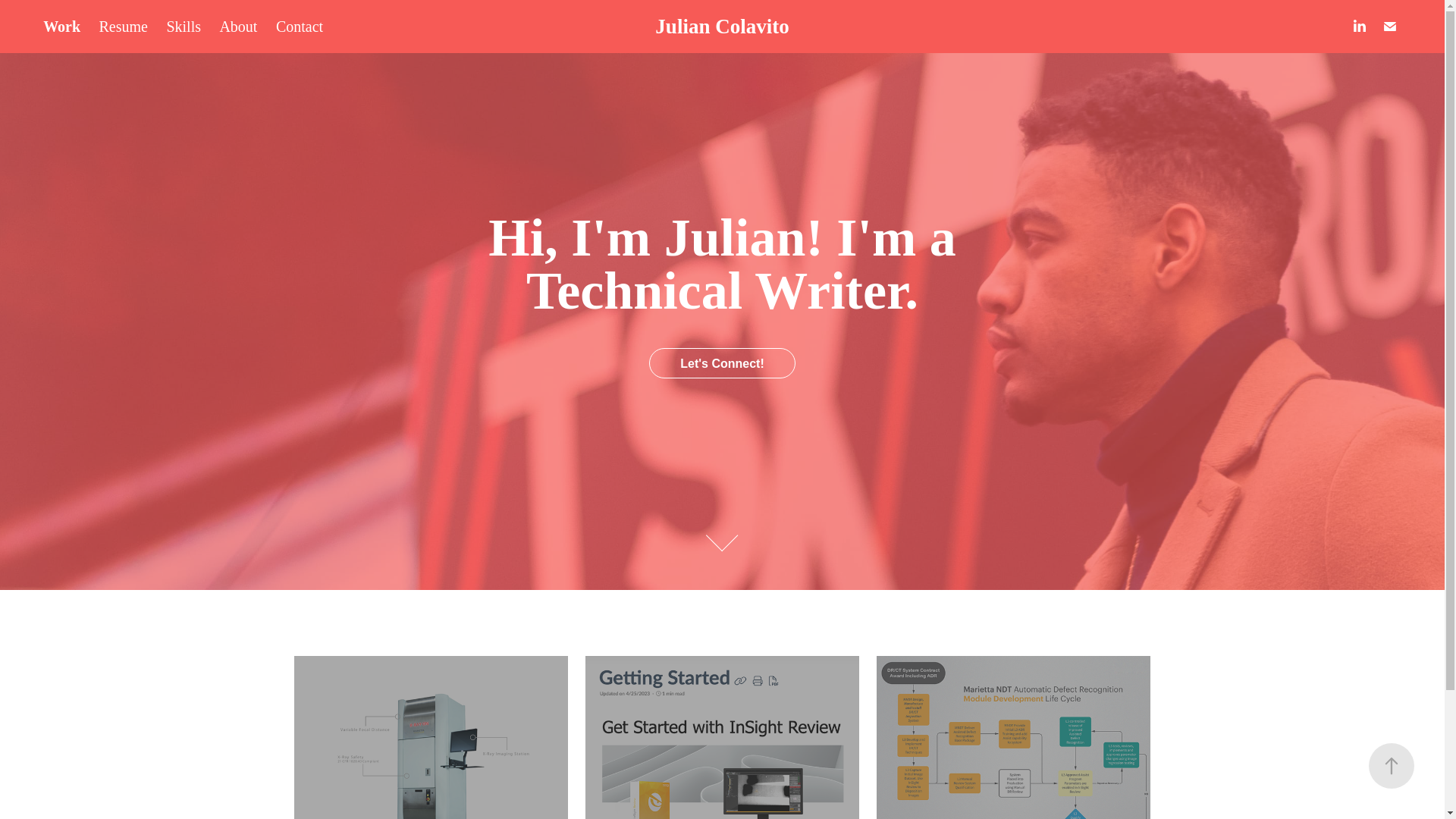 website screenshot of https://julianthewriter.com/