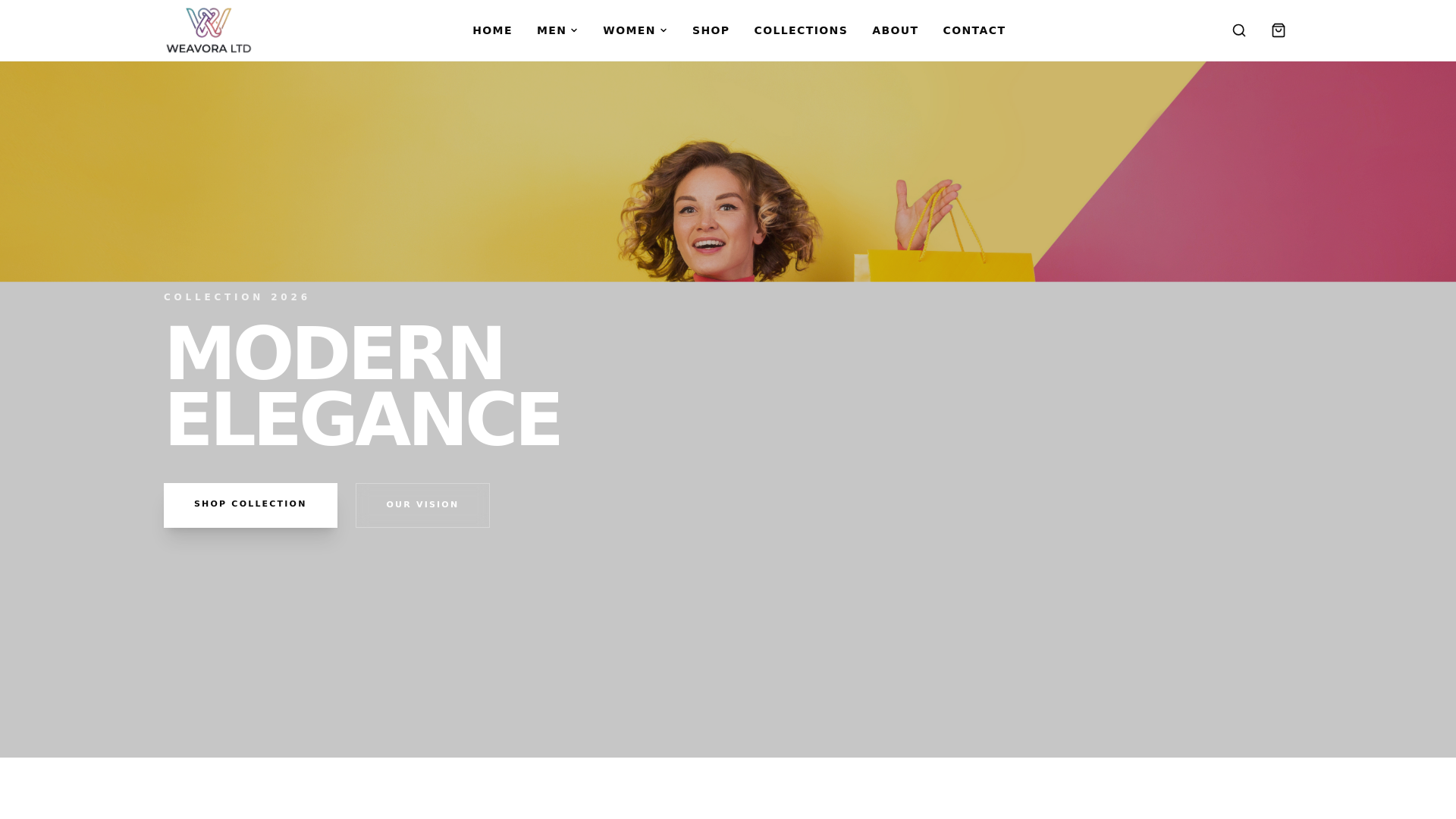 website screenshot of https://weavora.co.uk/