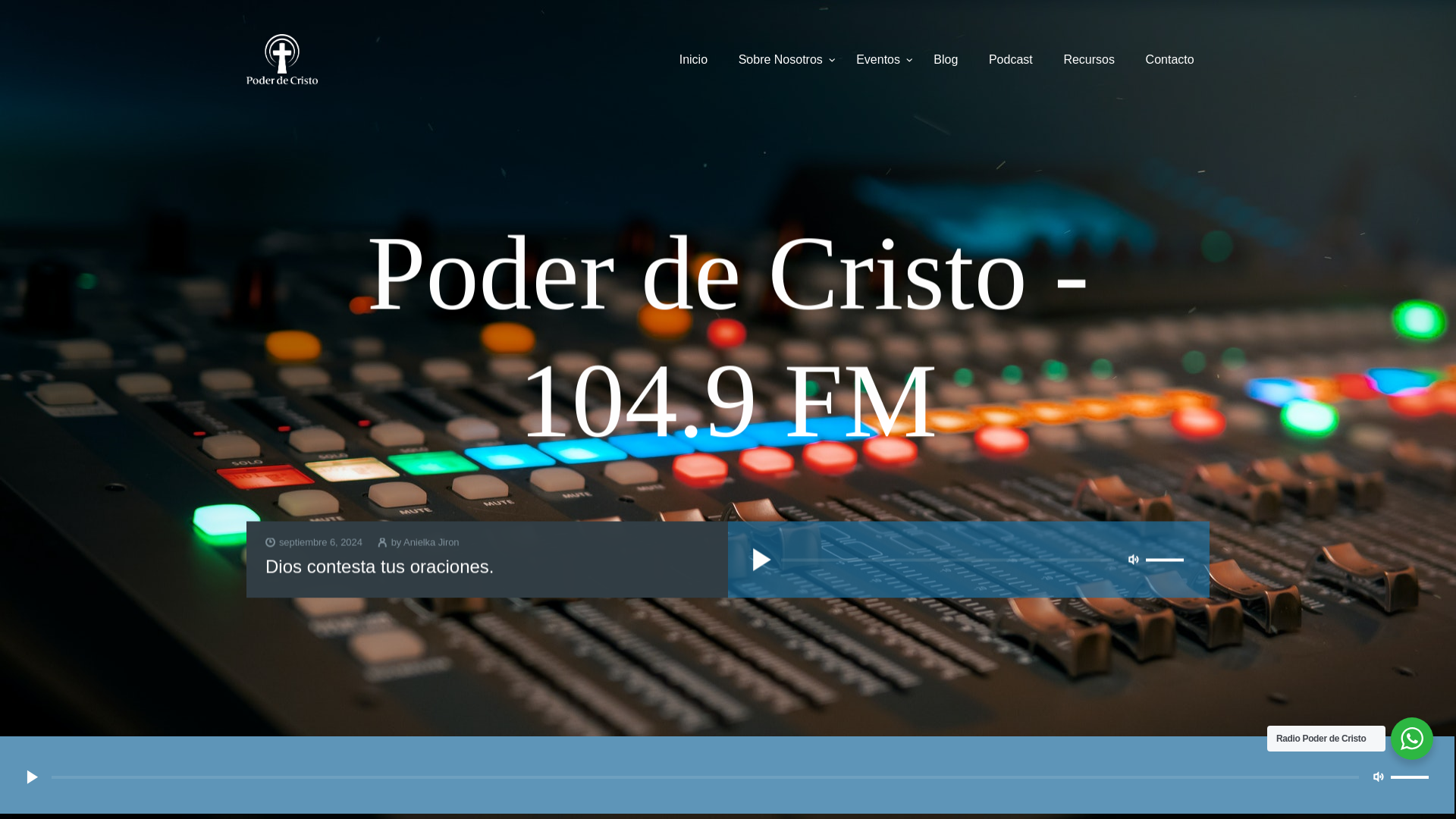 website screenshot of https://poderdecristo.com
