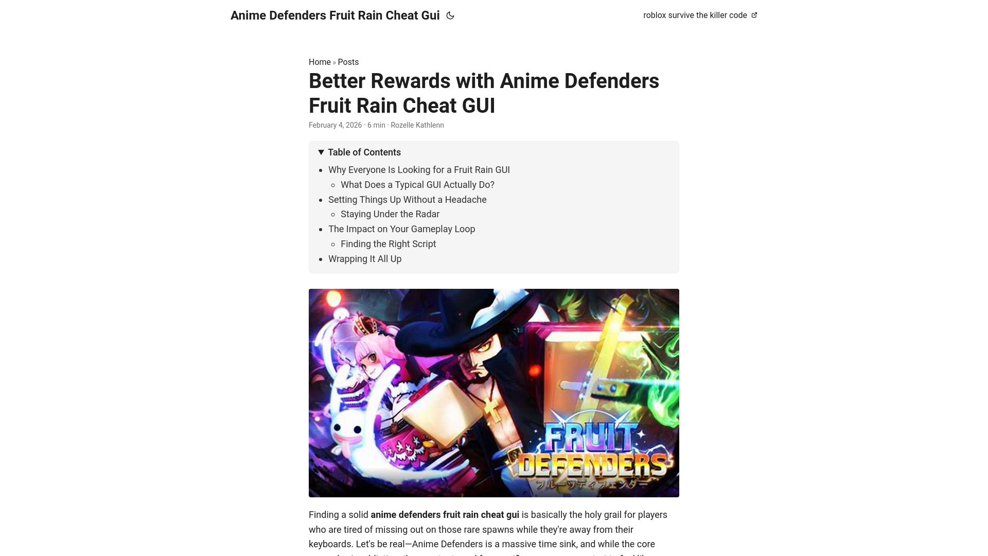 website screenshot of https://anime-defenders-fruit-rain-cheat-gui.pages.dev/