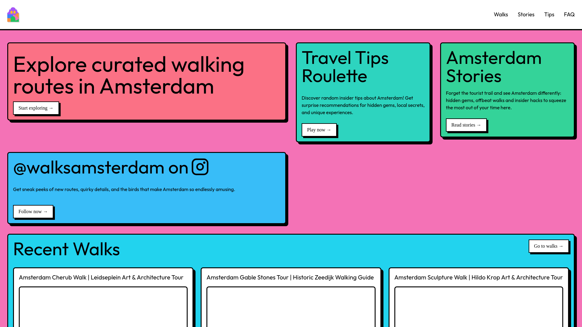 website screenshot of https://brutal-walks.pages.dev/