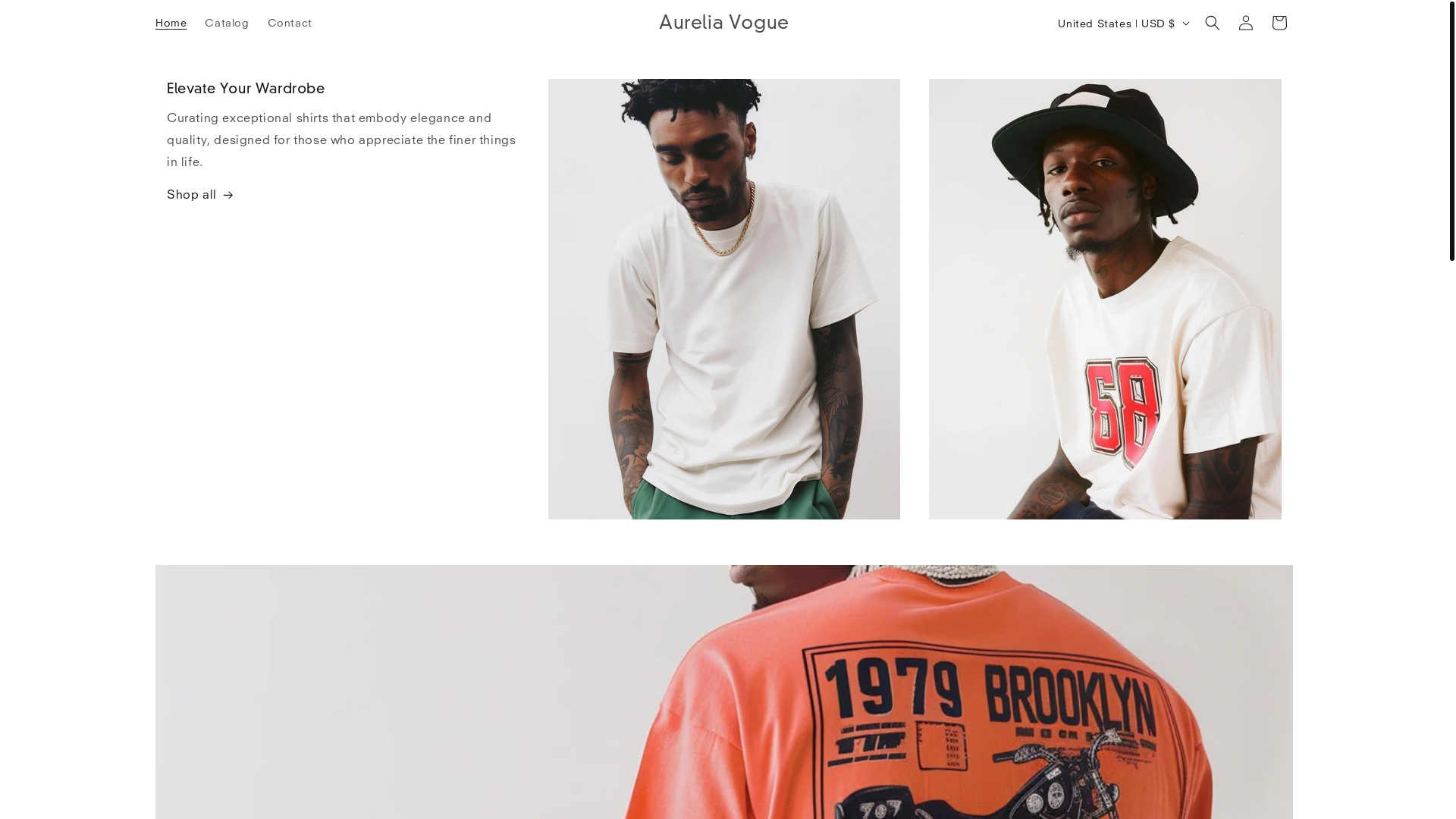 website screenshot of https://aureliavogue.store/