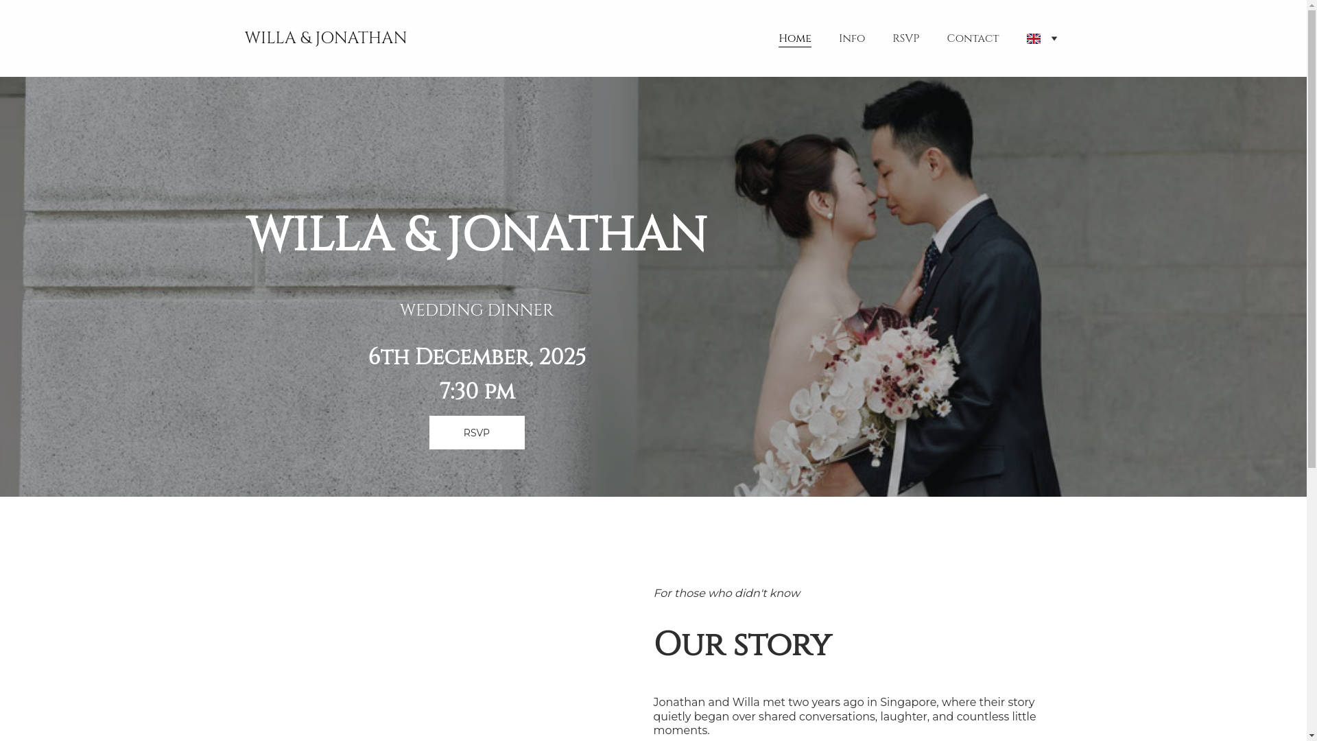 website screenshot of https://willaandjon.fun/