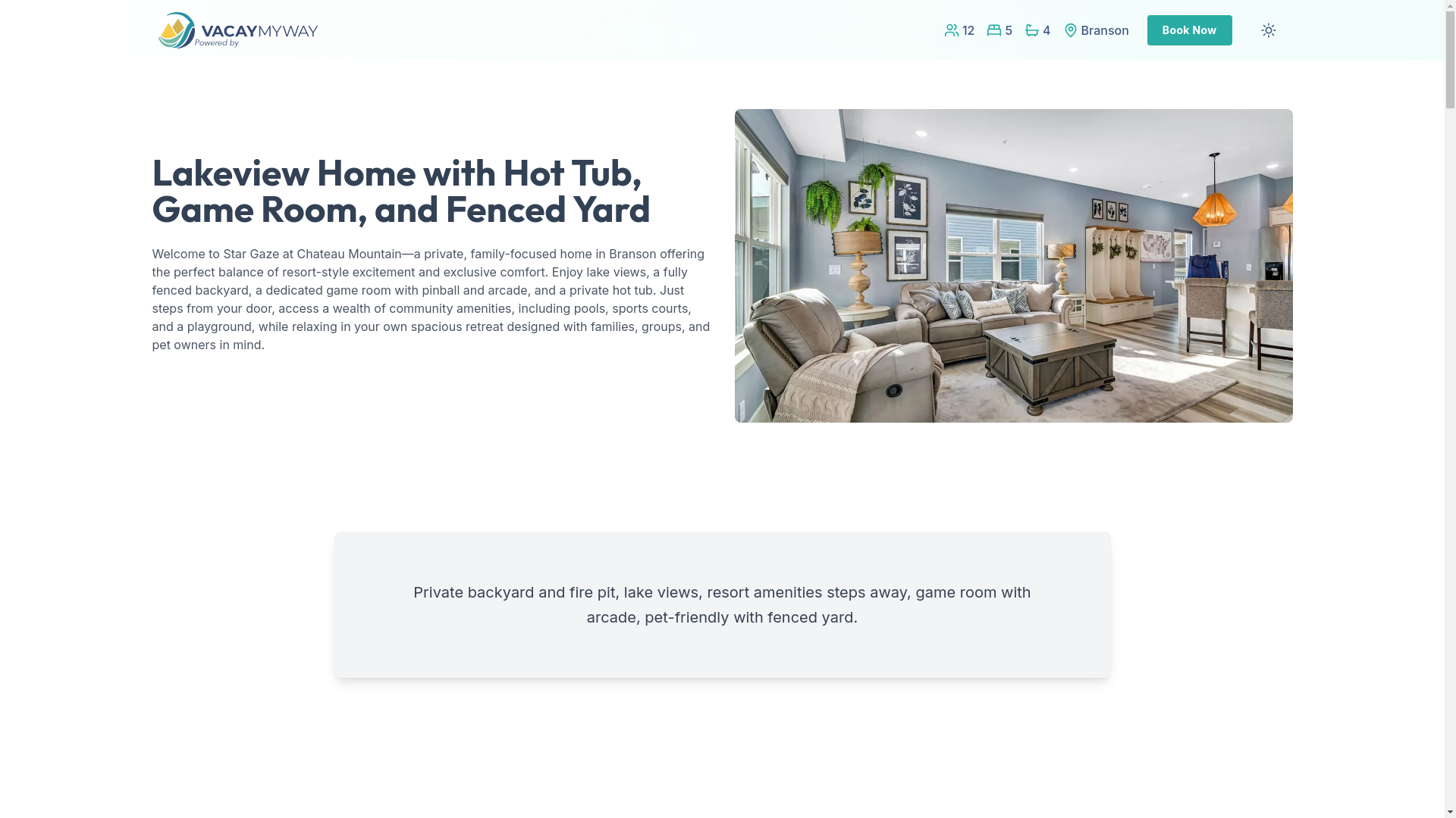 website screenshot of https://cozychateau.holiday/