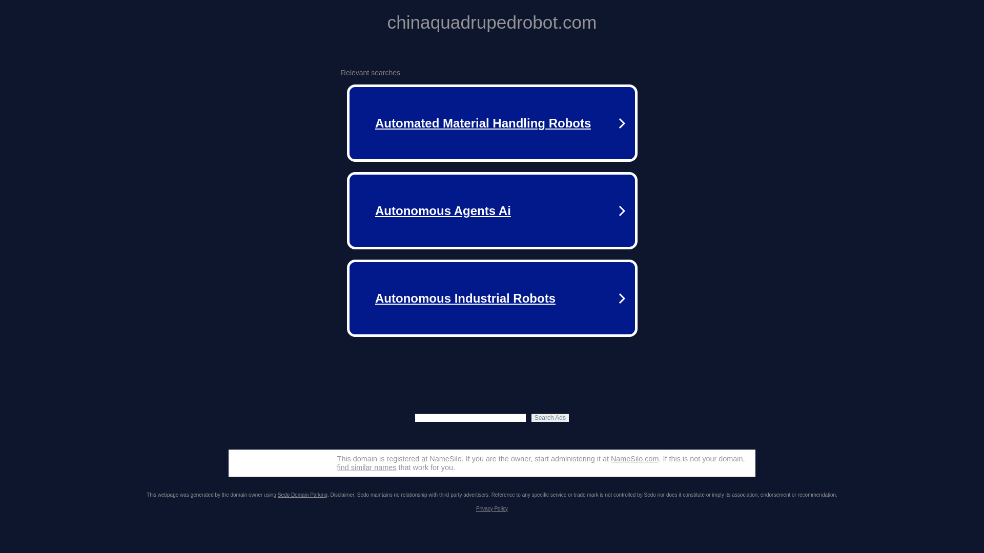 website screenshot of https://chinaquadrupedrobot.com/