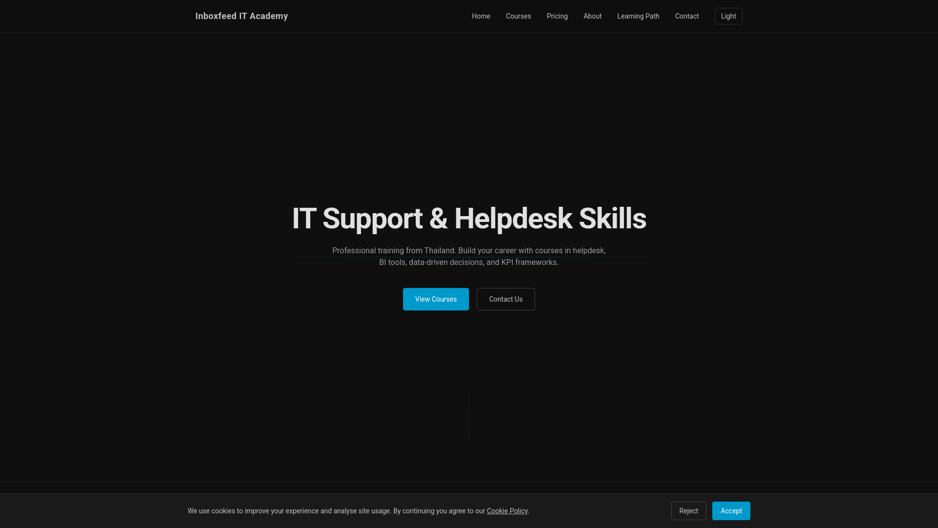 website screenshot of https://inboxfeed.digital/