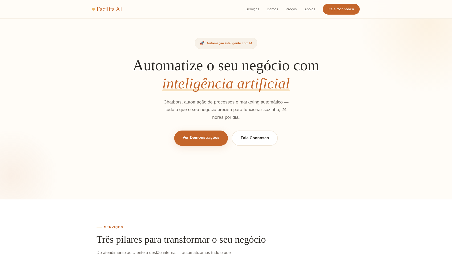 website screenshot of https://facilita-ai.net/