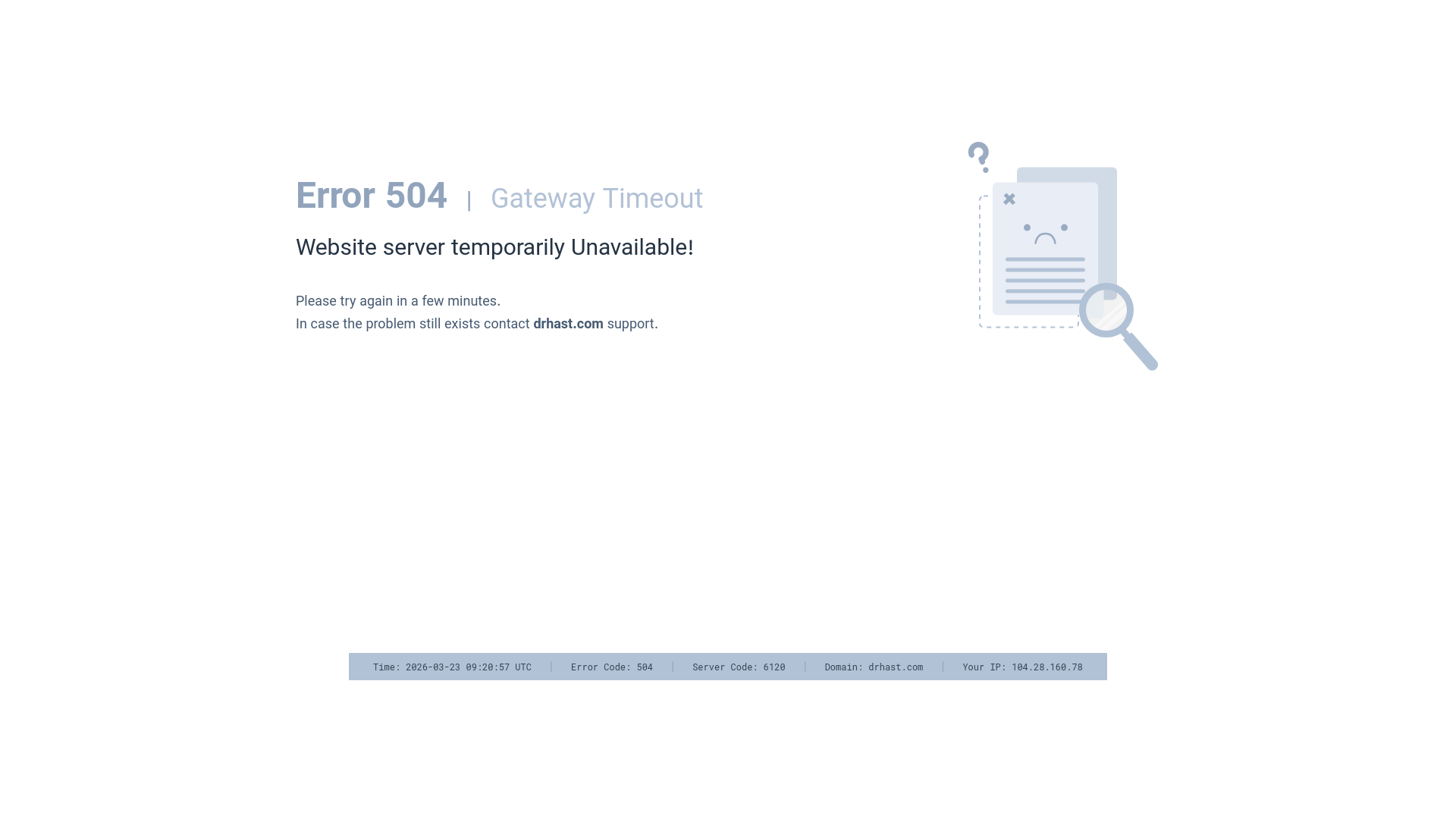 website screenshot of https://drhast.com