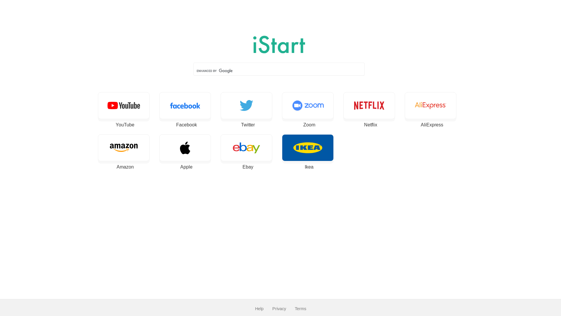 website screenshot of http://internet-start.net/