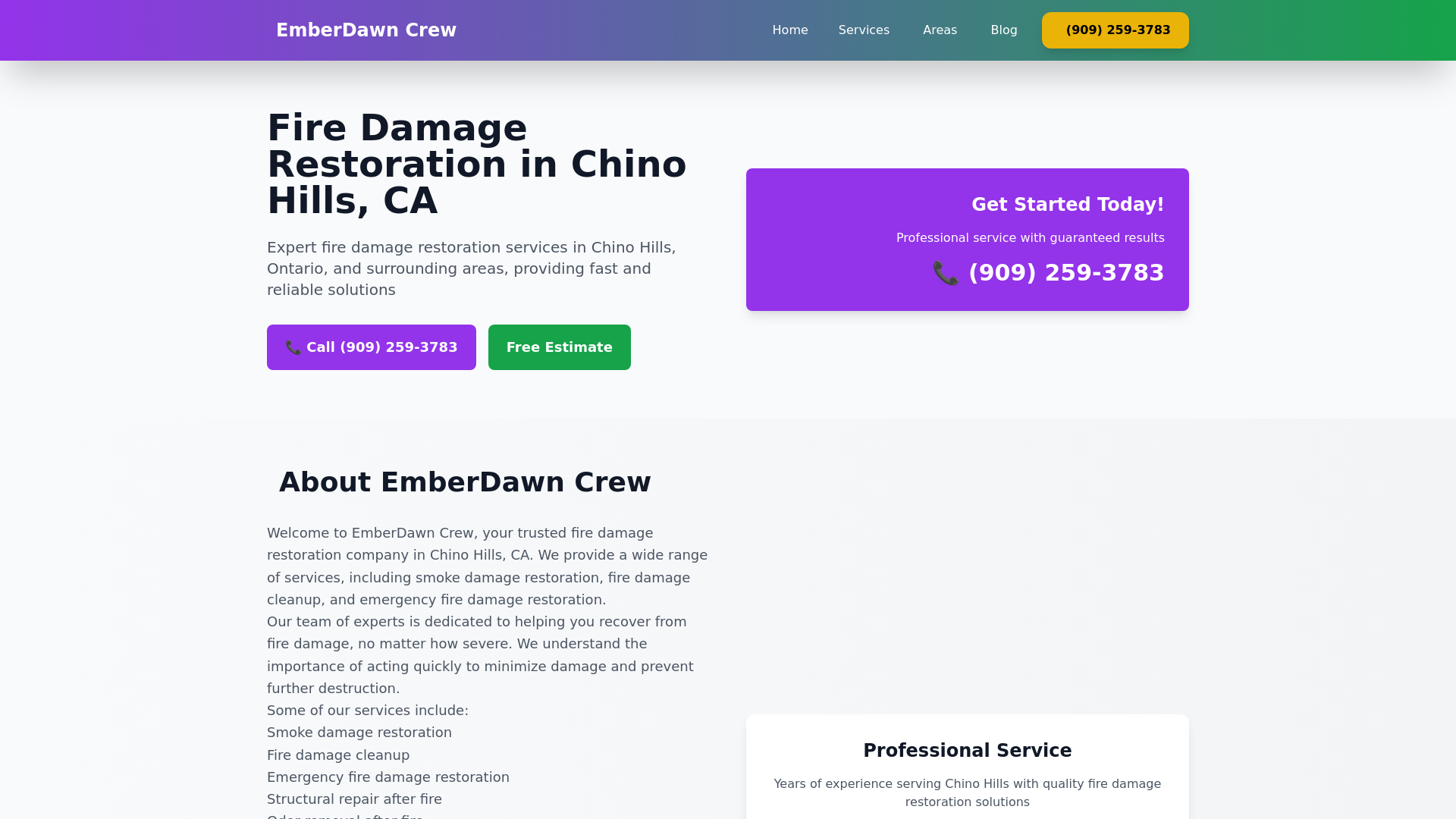 website screenshot of https://firedamagerestorationchinohills-3r1.pages.dev/