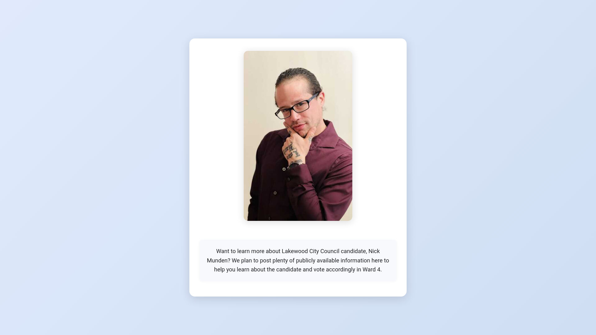 website screenshot of https://nickmundenforlakewood.com/
