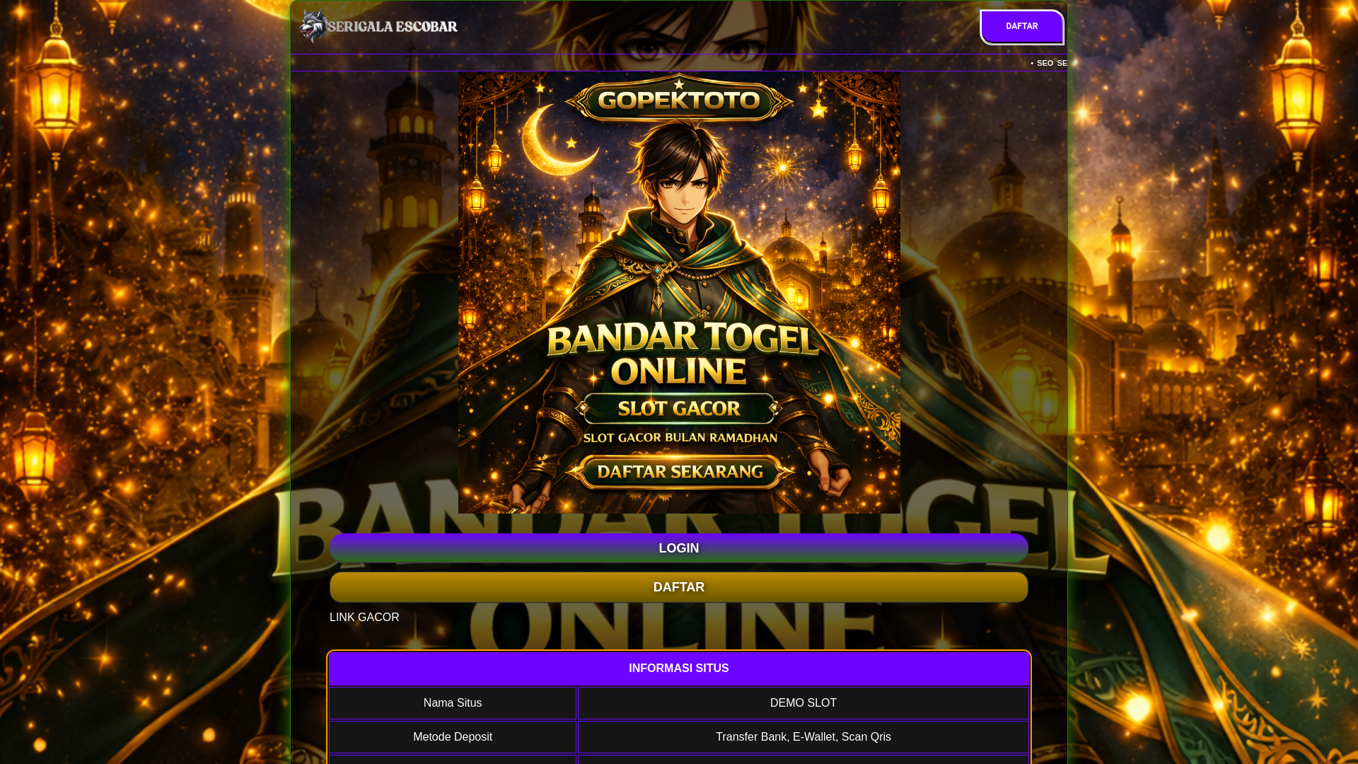 website screenshot of https://slotgacor-5x5.pages.dev/